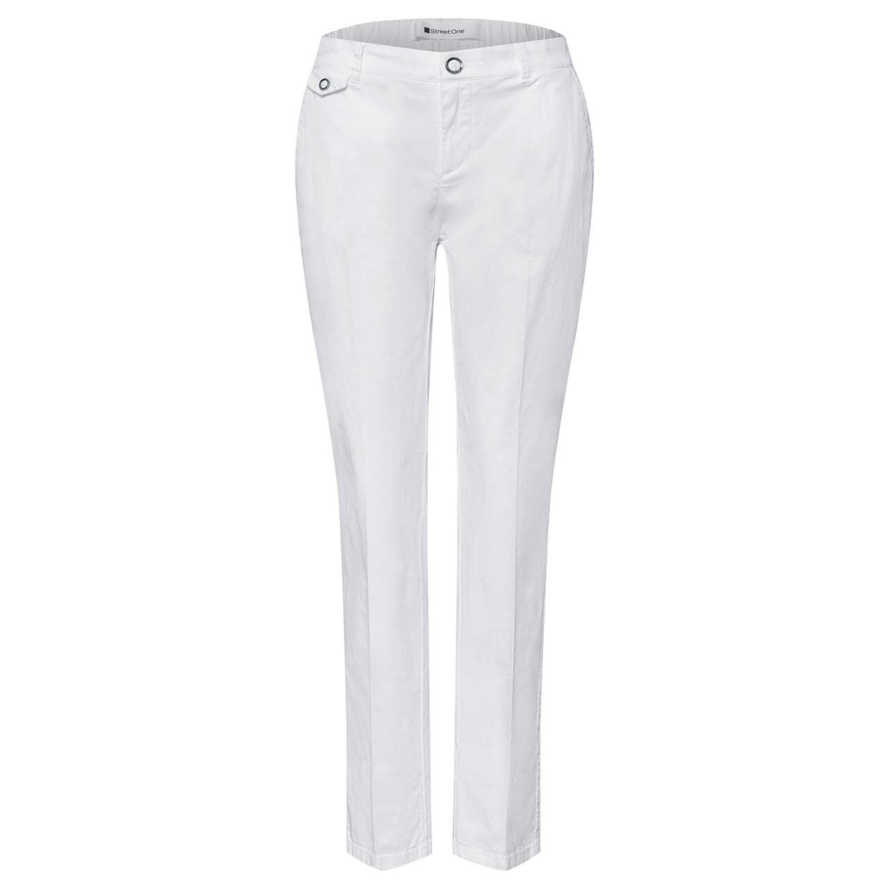 Street One Ankle Chinohose Peach Twill off white