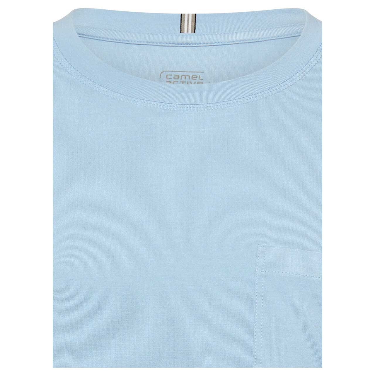 Damen 3/4 Arm Shirt von Camel active in Hellblau, detaillierte Vorderansicht