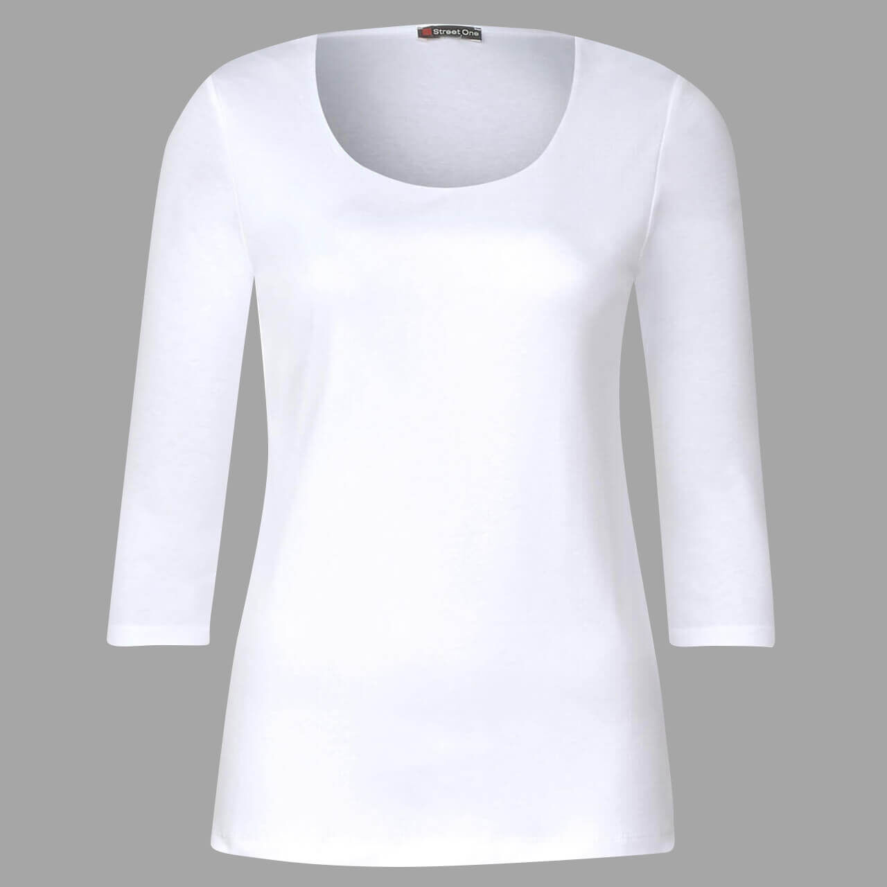 streetone-tshirt-pania-white-10000-ansicht5nQ5LCTsYwEJz Street One Pania Damen 3/4 Arm Shirt in Weiß, FarbNr. 10000