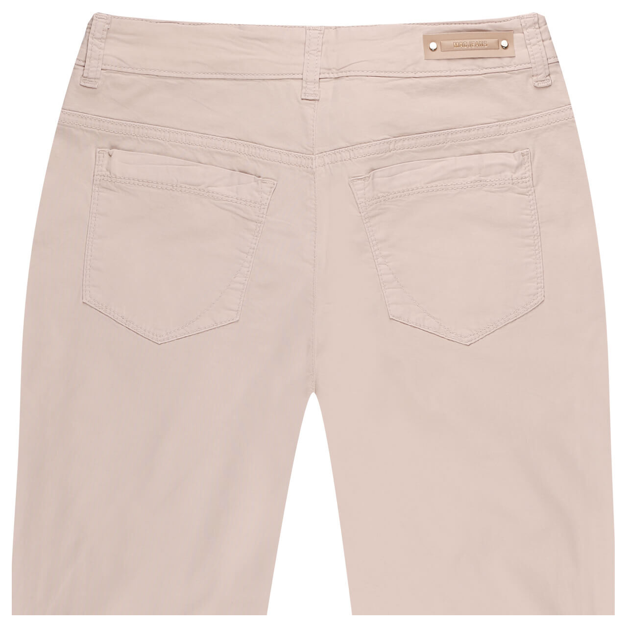 Stretch Damen Baumwollhose Gracia von MAC in Beige, detaillierte Rückansicht
