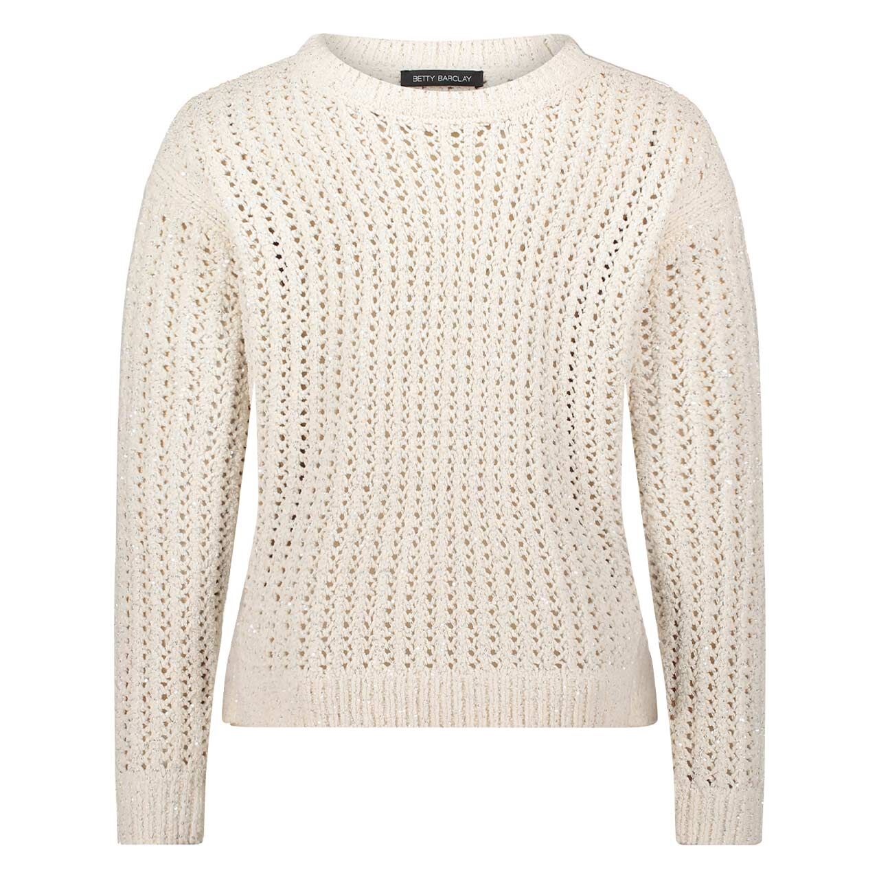 Betty Barclay Damen Pullover silky beige glam