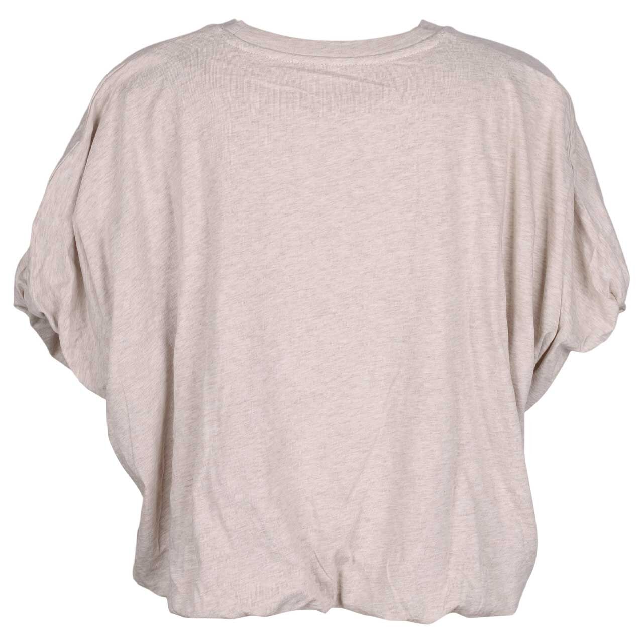s. Oliver Damen T-Shirt in Hellbeige meliert, Rückansicht