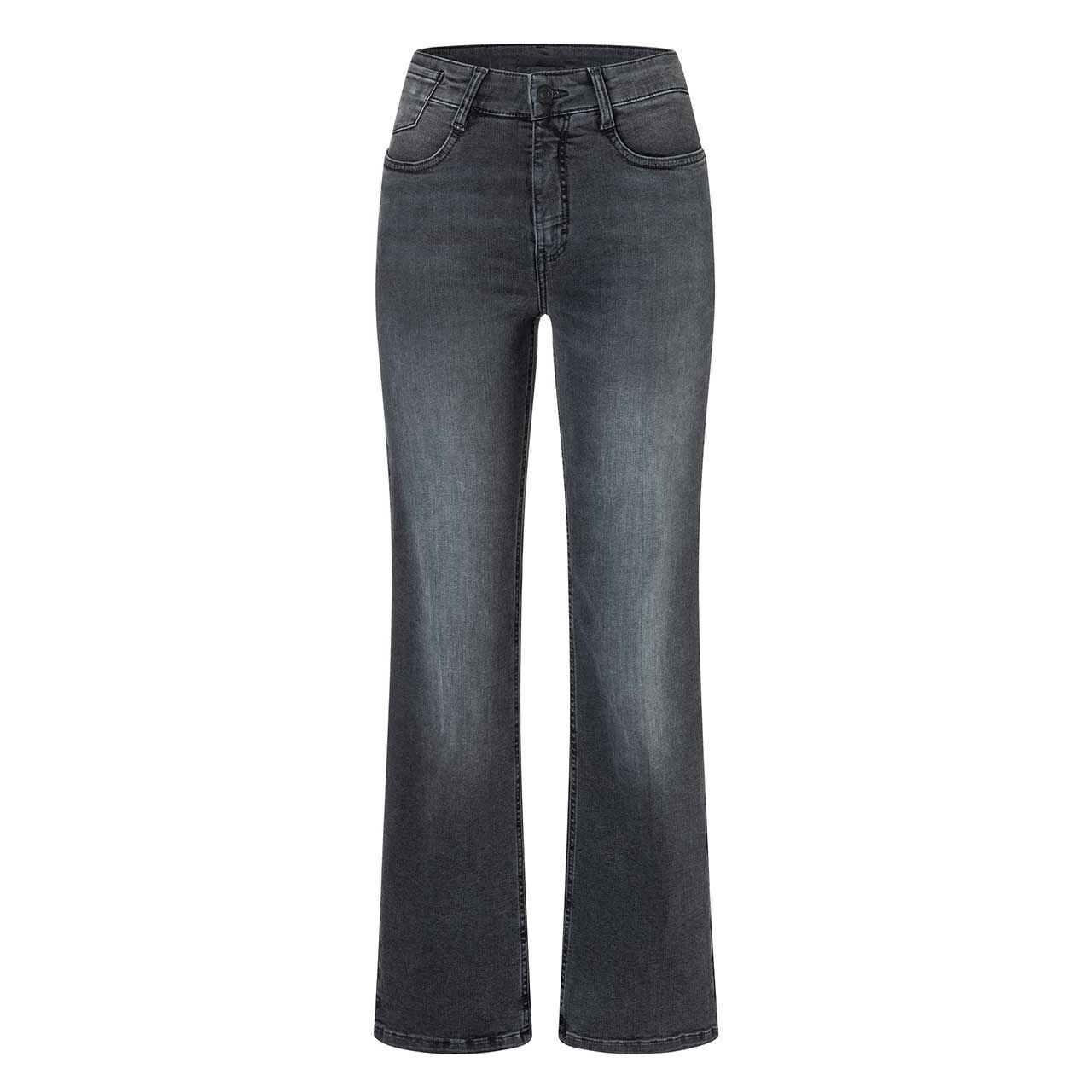 Stretch Damenjeans Laura von MAC in Grau angewaschen, Vorderansicht