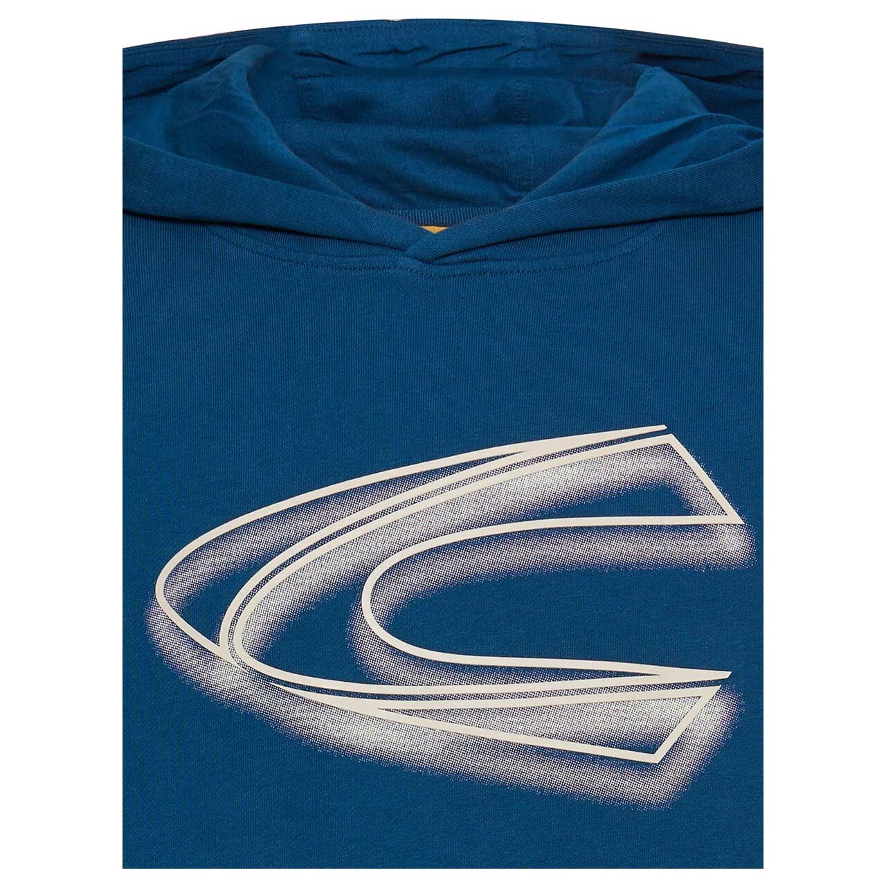 Herren Hoodie Sweatshirt von Camel active in Petrol mit Print, detaillierte Vorderansicht