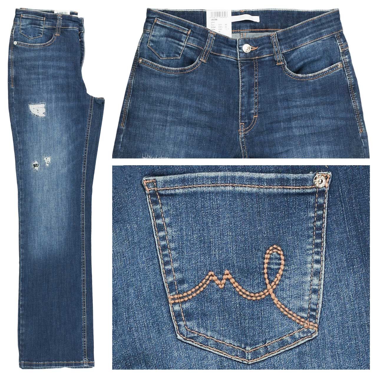 MAC Laura Jeans indigo destroyed glam MAC Laura Jeans indigo destroyed glam