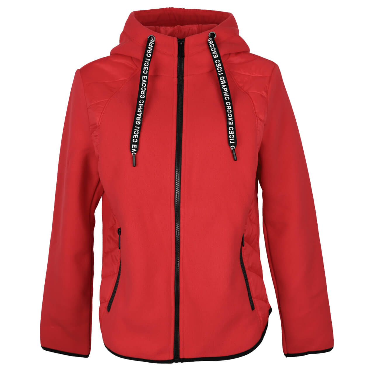 Cecil Fleece Mix Jacke strong red