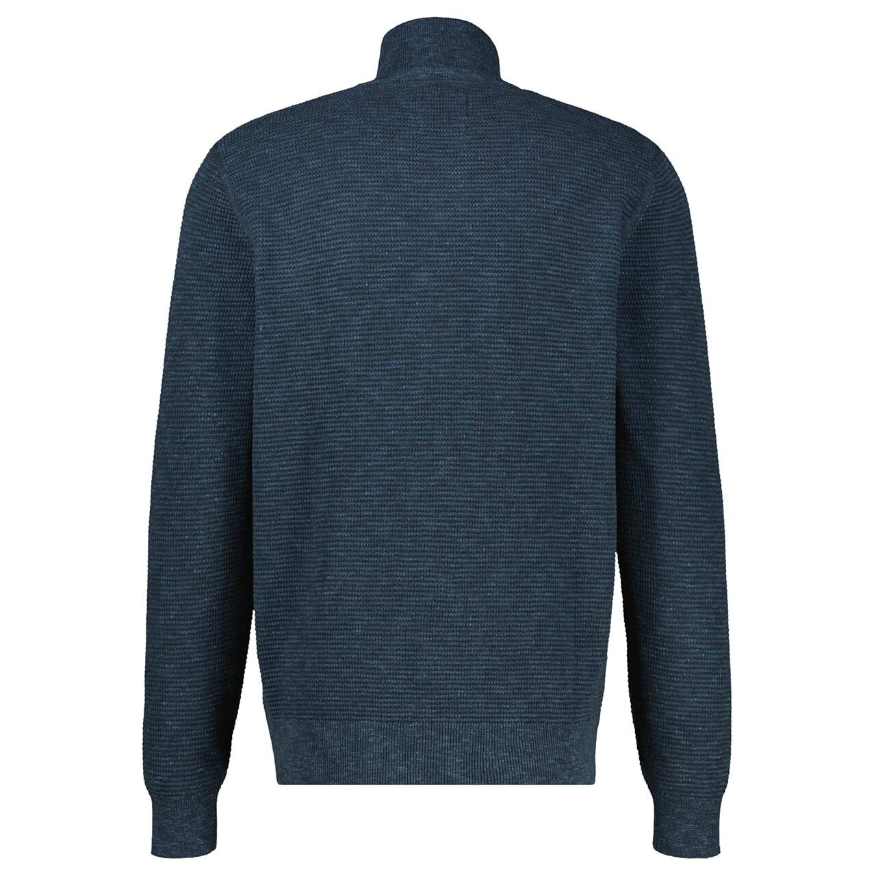 Herren Strickjacke von Lerros in Dunkelblau meliert, Rückansicht