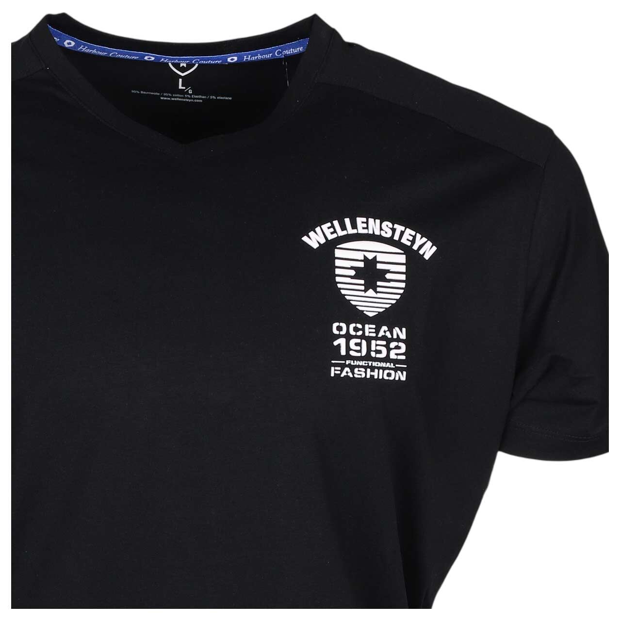 Herren T-Shirt von Wellensteyn in Schwarz, detaillierte Vorderansicht