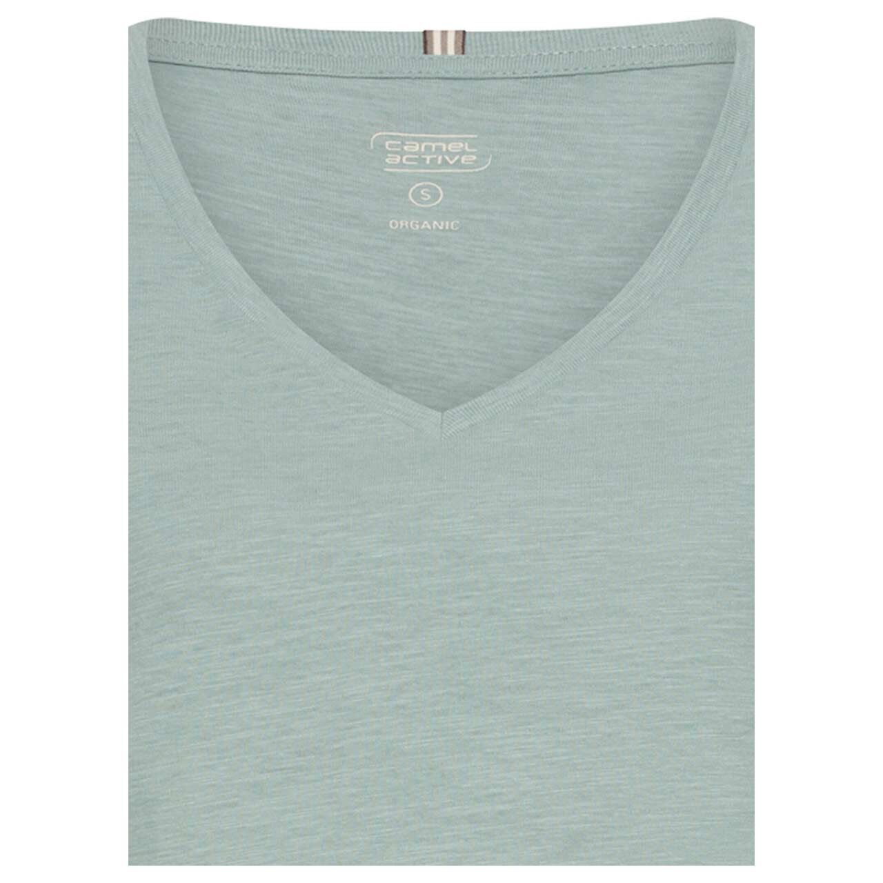 Damen T-Shirt von Camel active in Jadegrün, detaillierte Vorderansicht