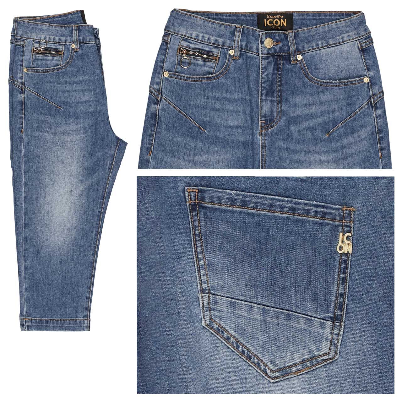 Senoritas ICON California Sunrise 3/4 Jeans pacific blue