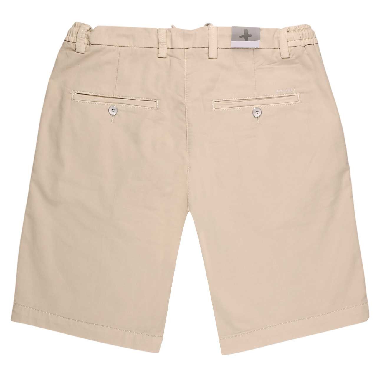 Baumwoll Bermuda Jogn Short von MAC in Beige, detaillierte Rückansicht