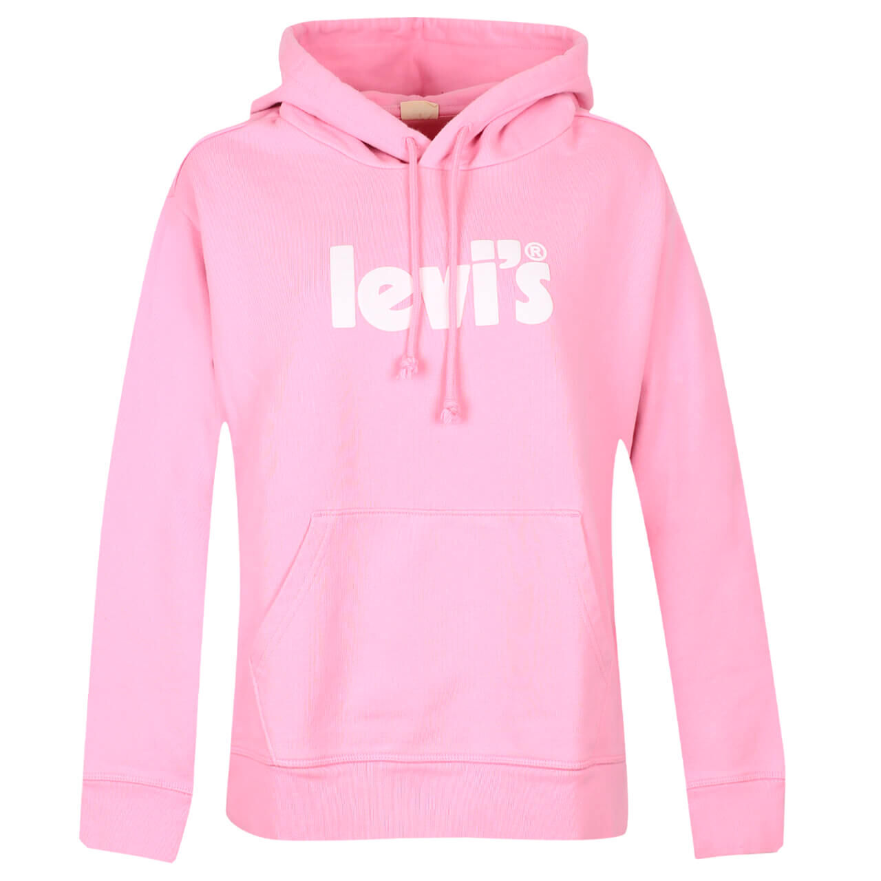 Levis Logo Oversize Hoodie Sweatshirt für Damen in Pink mit Schriftzug, FarbNr.: 0032