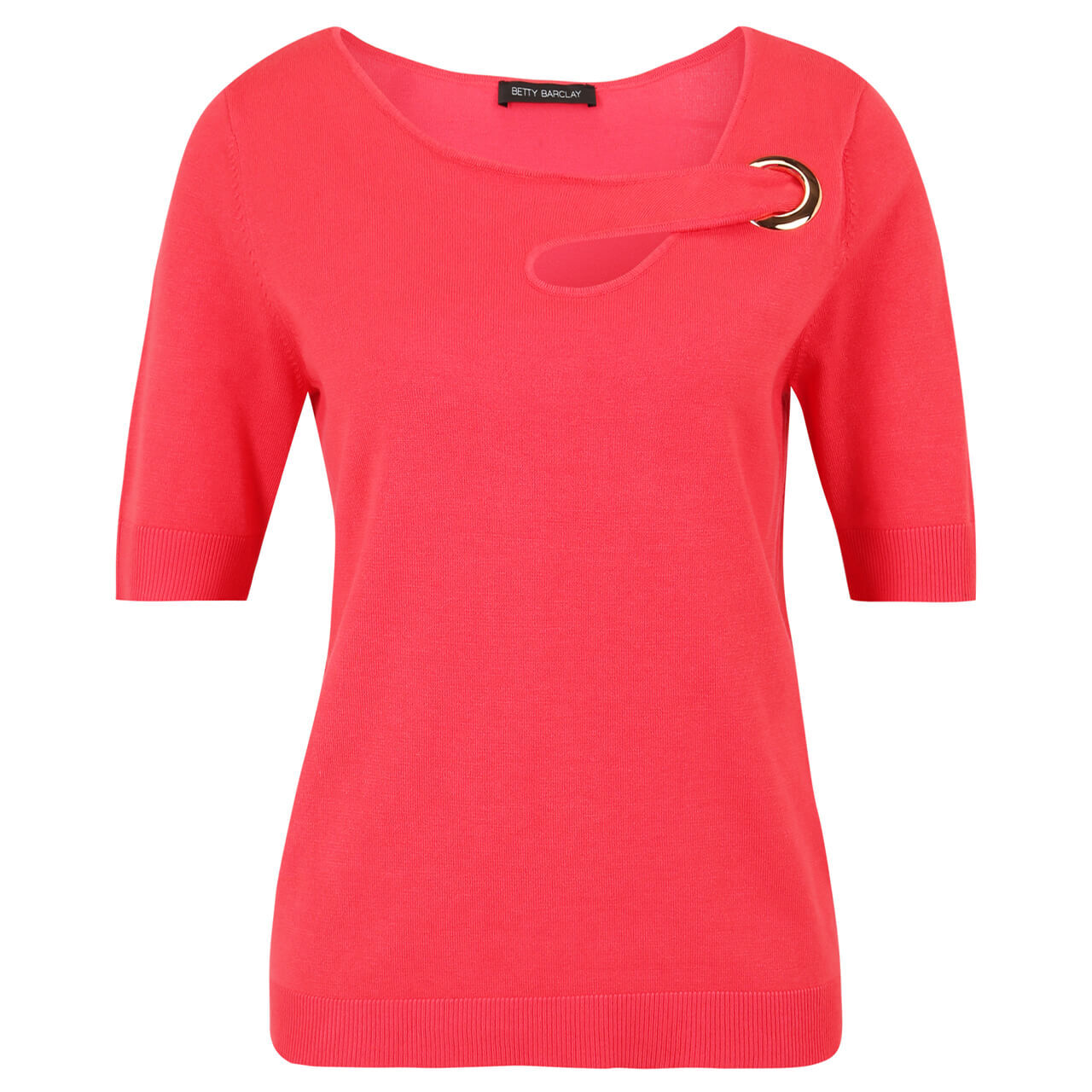 Betty Barclay Damen Kurzarm Pullover coral red