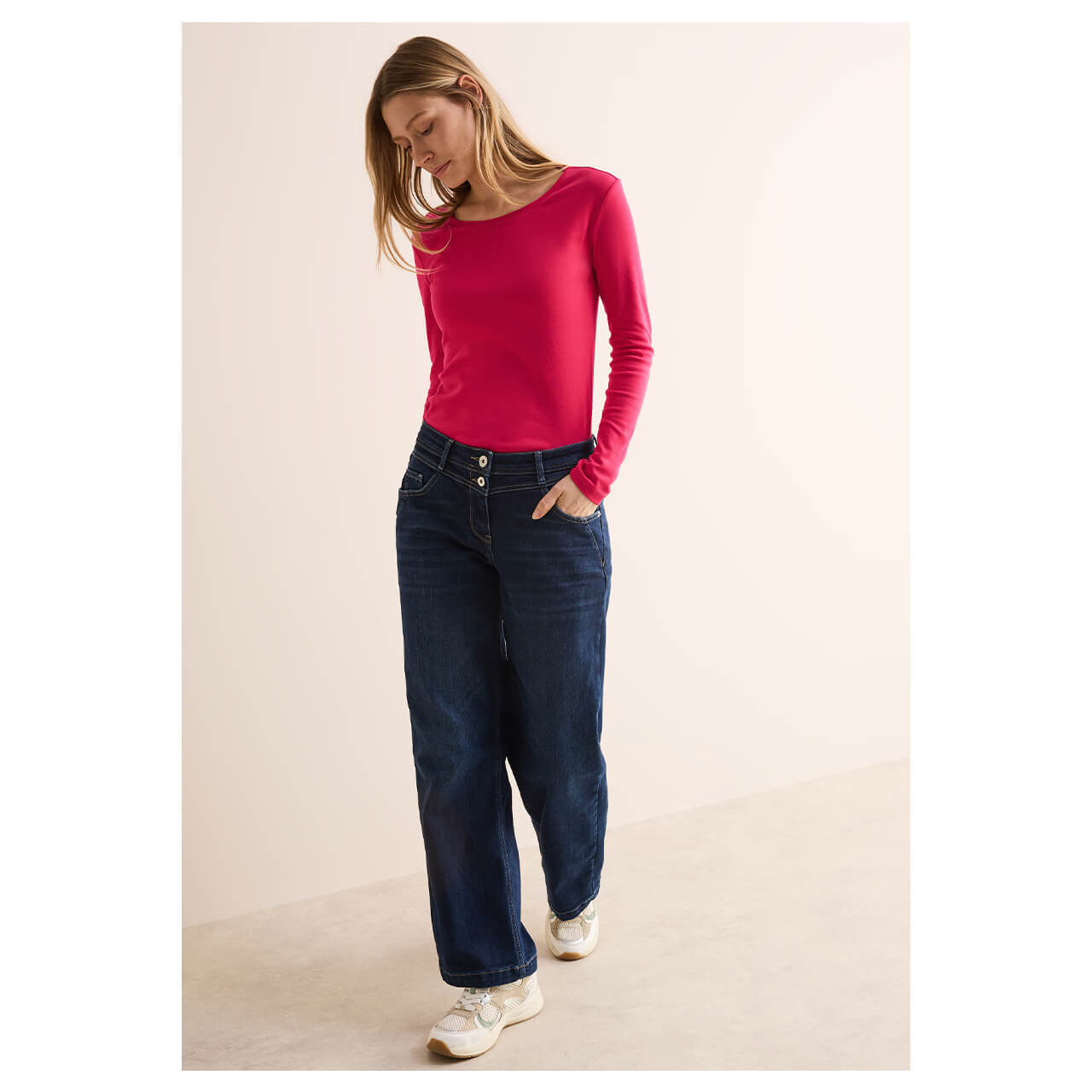 Cecil Damen Langarm Shirt Pia granita red