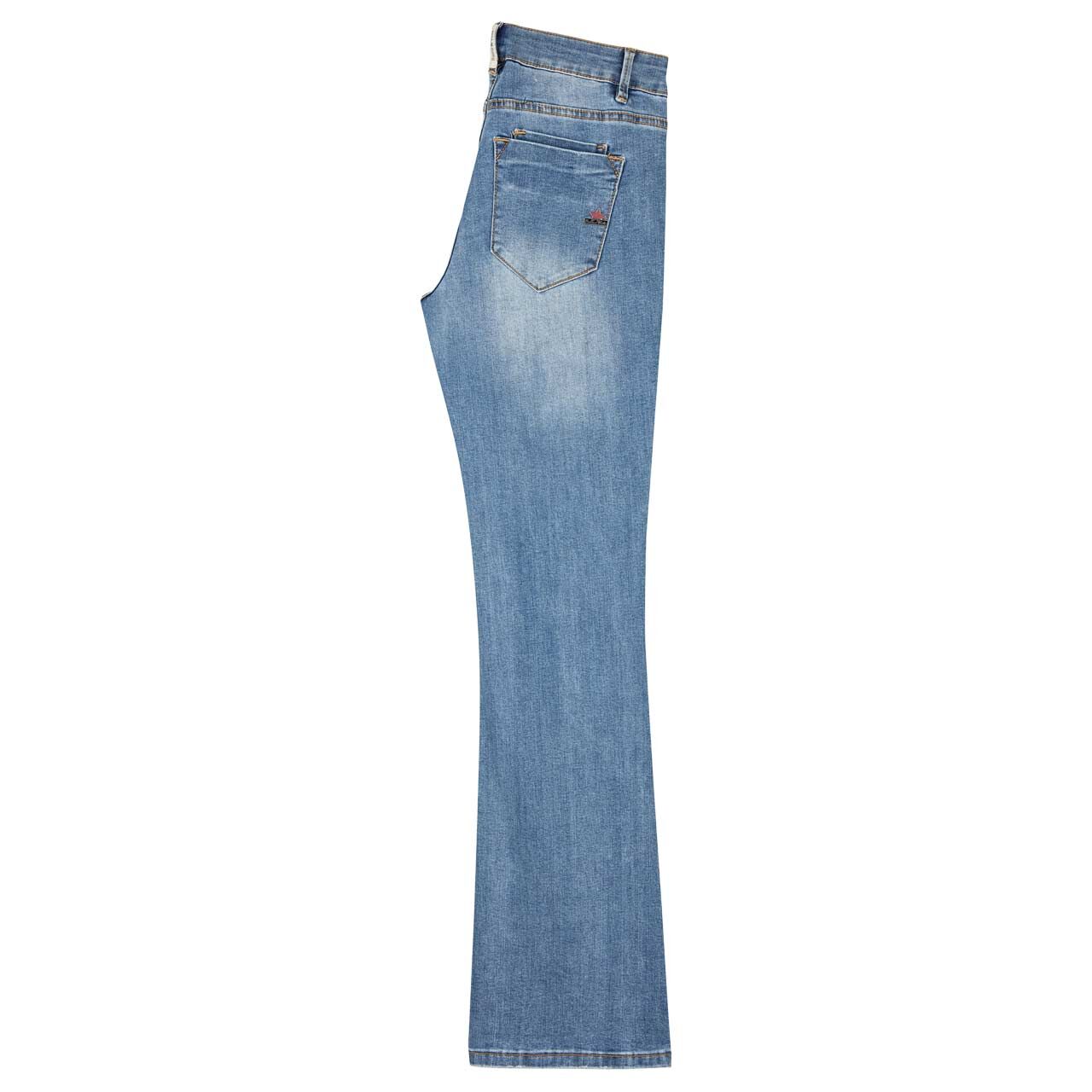 Damenjeans Italy K Bootcut Stretch Denim von Buena Vista in Blau verwaschen, Seitenansicht