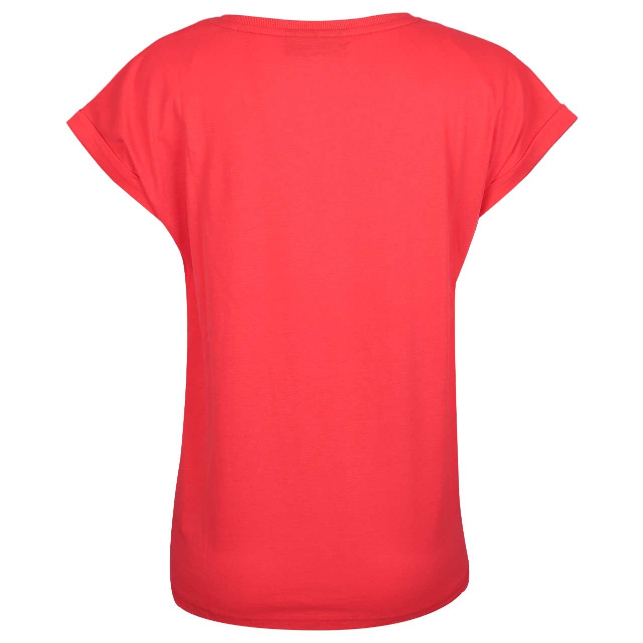 Damen T-Shirt Yrla von Elbsand in Rot mit Print, Rückansicht