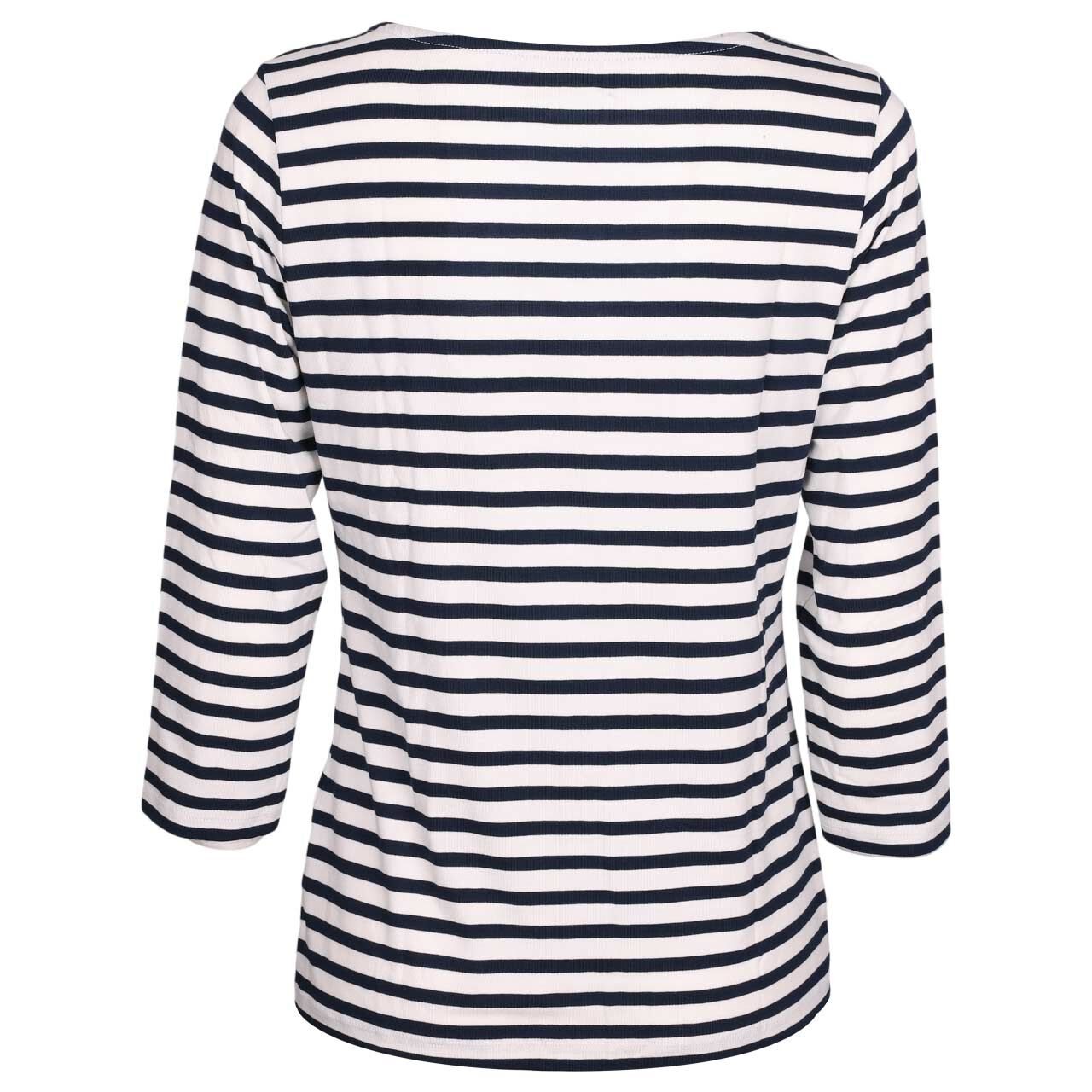 Damen 3/4 Arm Shirt von Munich Freedom in Dunkelblau gestreift, Rückansicht