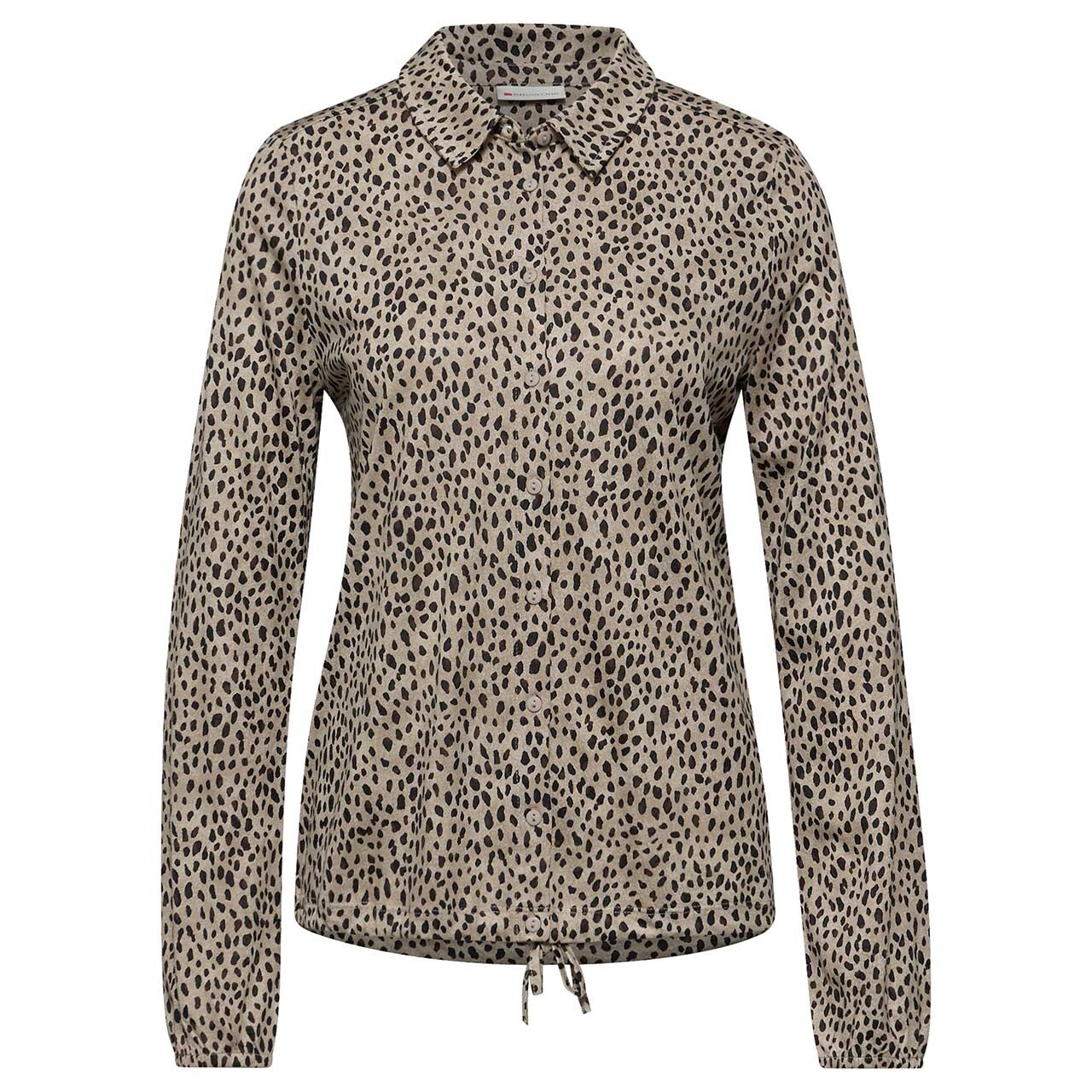 Street One Damen Langarm Bluse Printed Jersey sanded beige