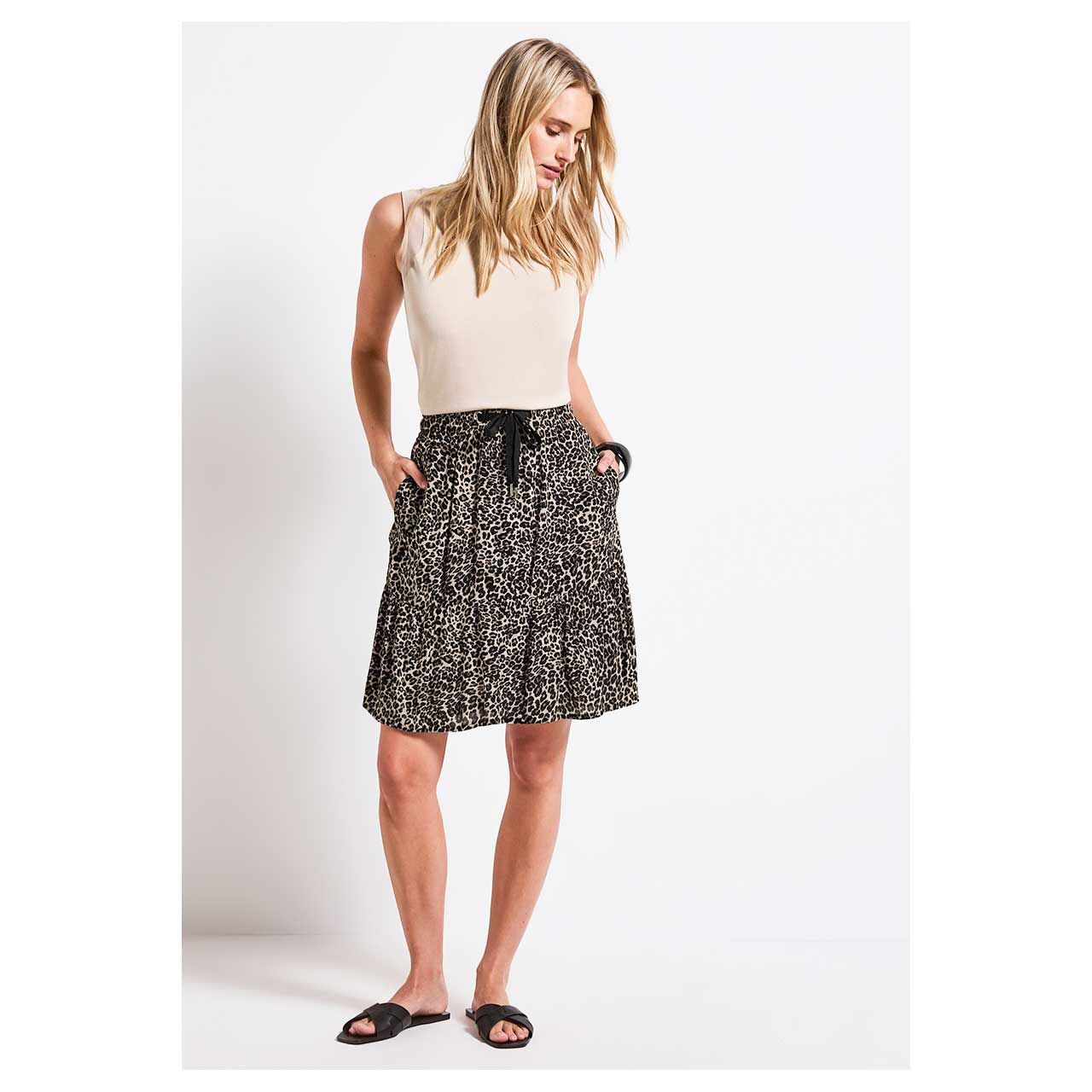 Street One Damen Rock black leo print