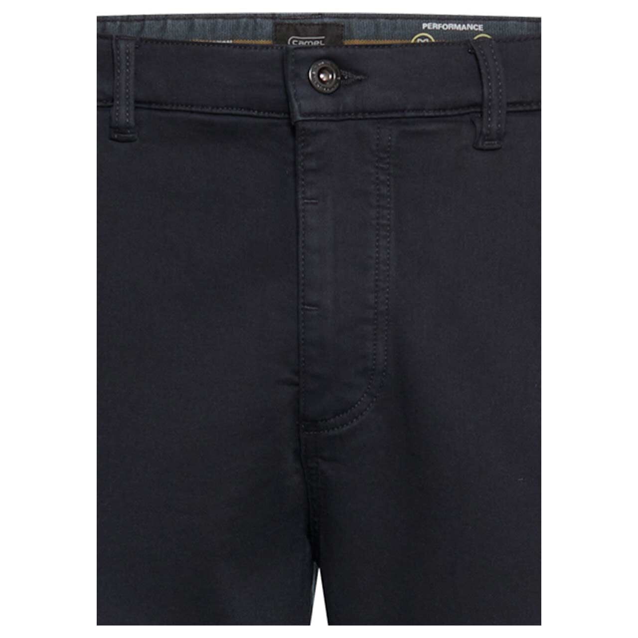 Herren Chino Baumwollhose Houston fleXXX von Camel active in Dunkelblau, detaillierte Vorderansicht