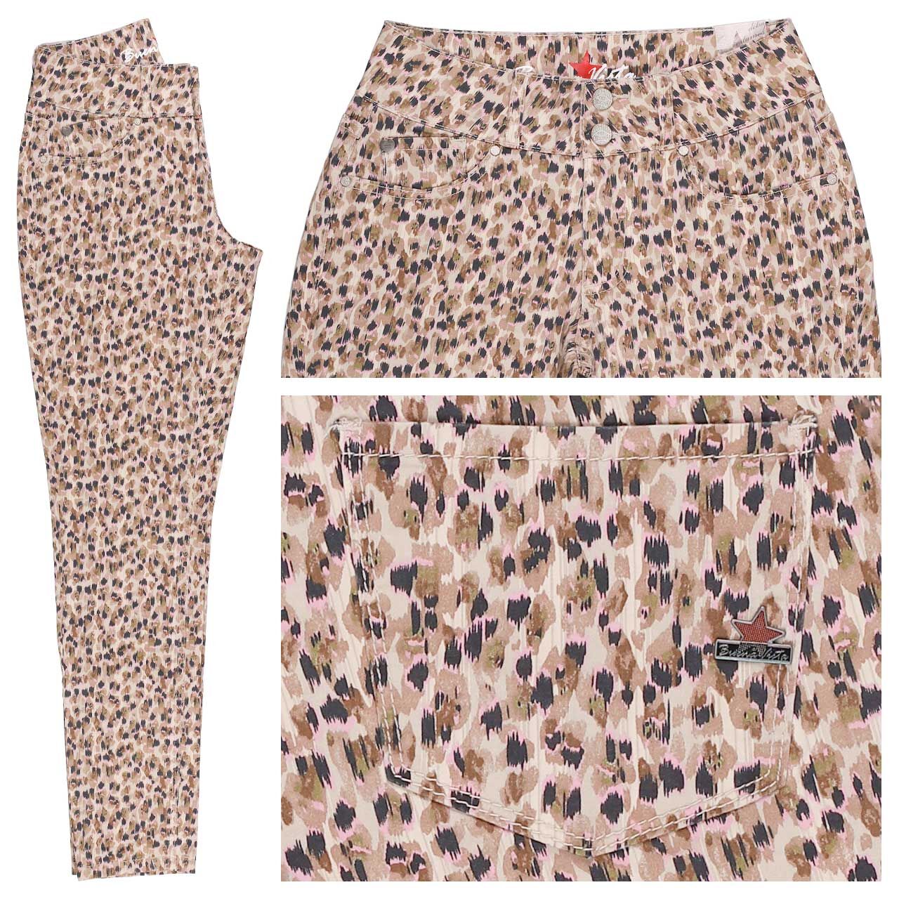 Buena Vista Tummyless Cropped Stretch Twill Ankle Baumwollhose pink leo Buena Vista Tummyless Cropped Stretch Twill Ankle Baumwollhose pink leo