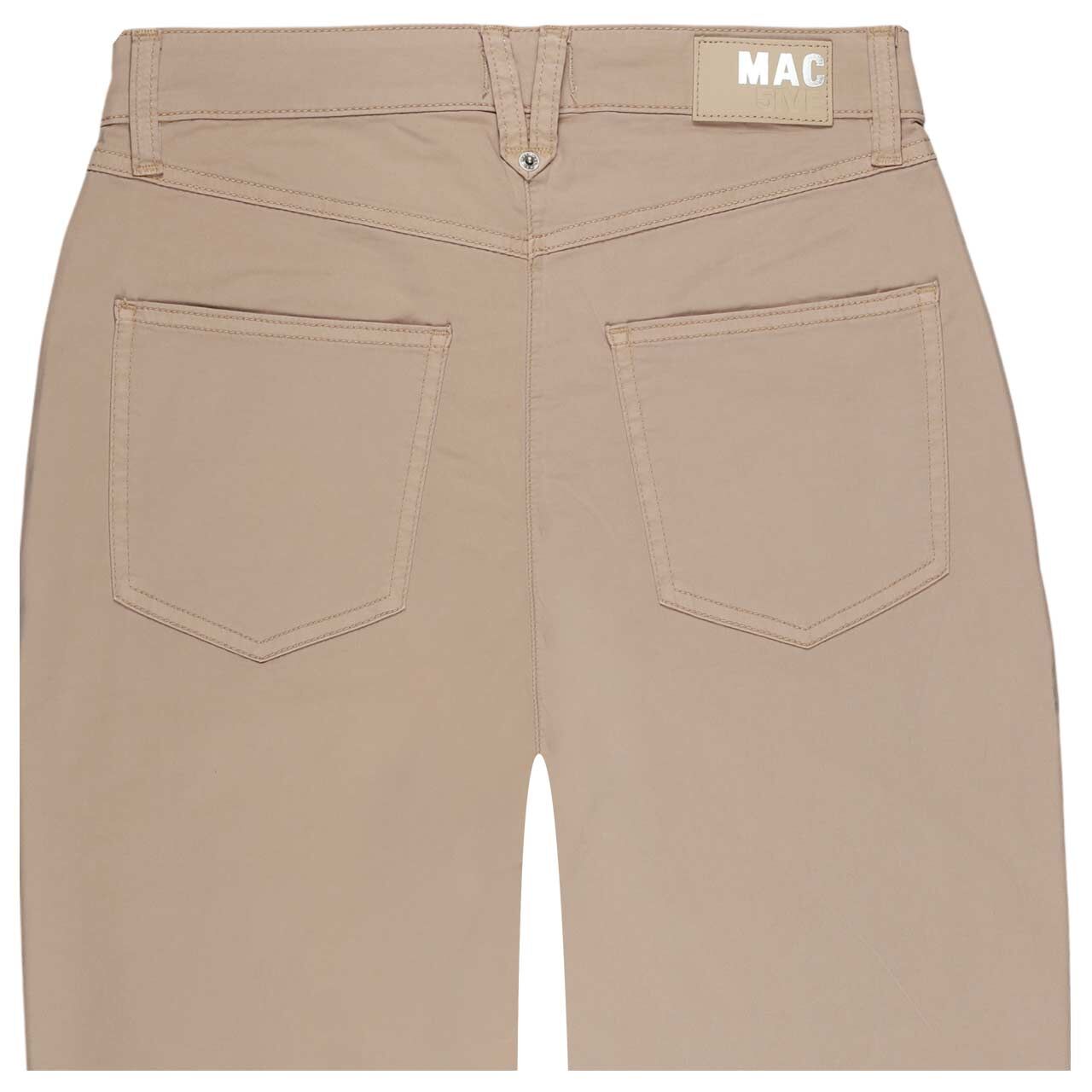 Damen 7/8 Baumwollhose Bora von MAC in Hellbraun, detaillierte Rückansicht