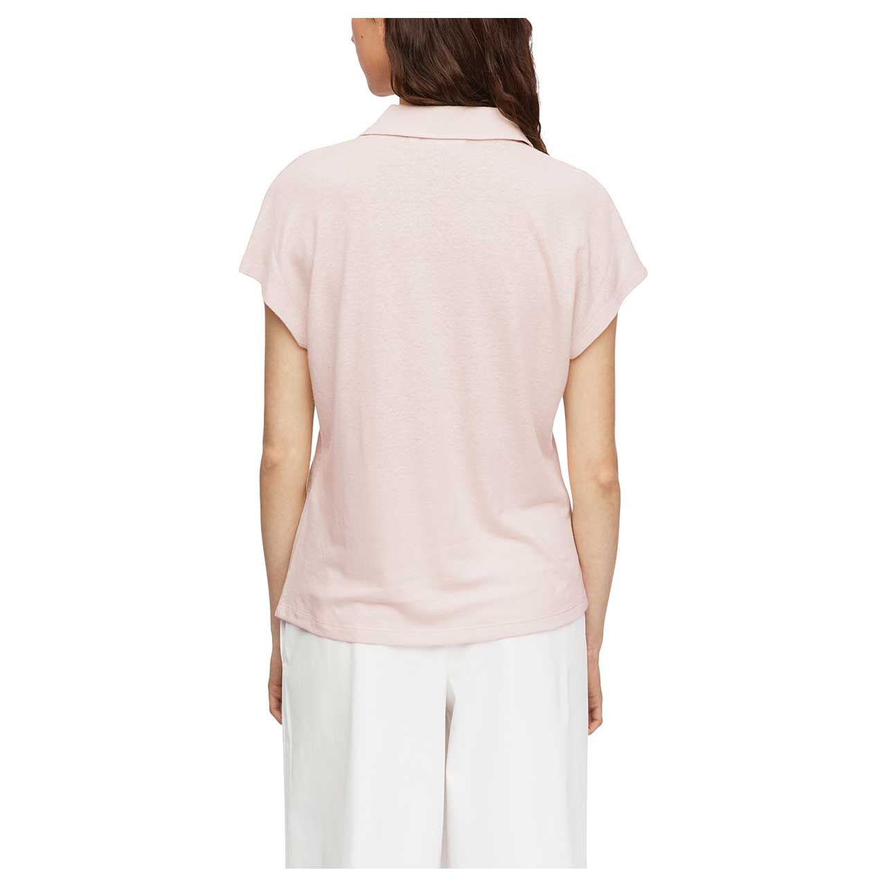 Damen T-Shirt von Comma in Beige, Rückansicht am Model