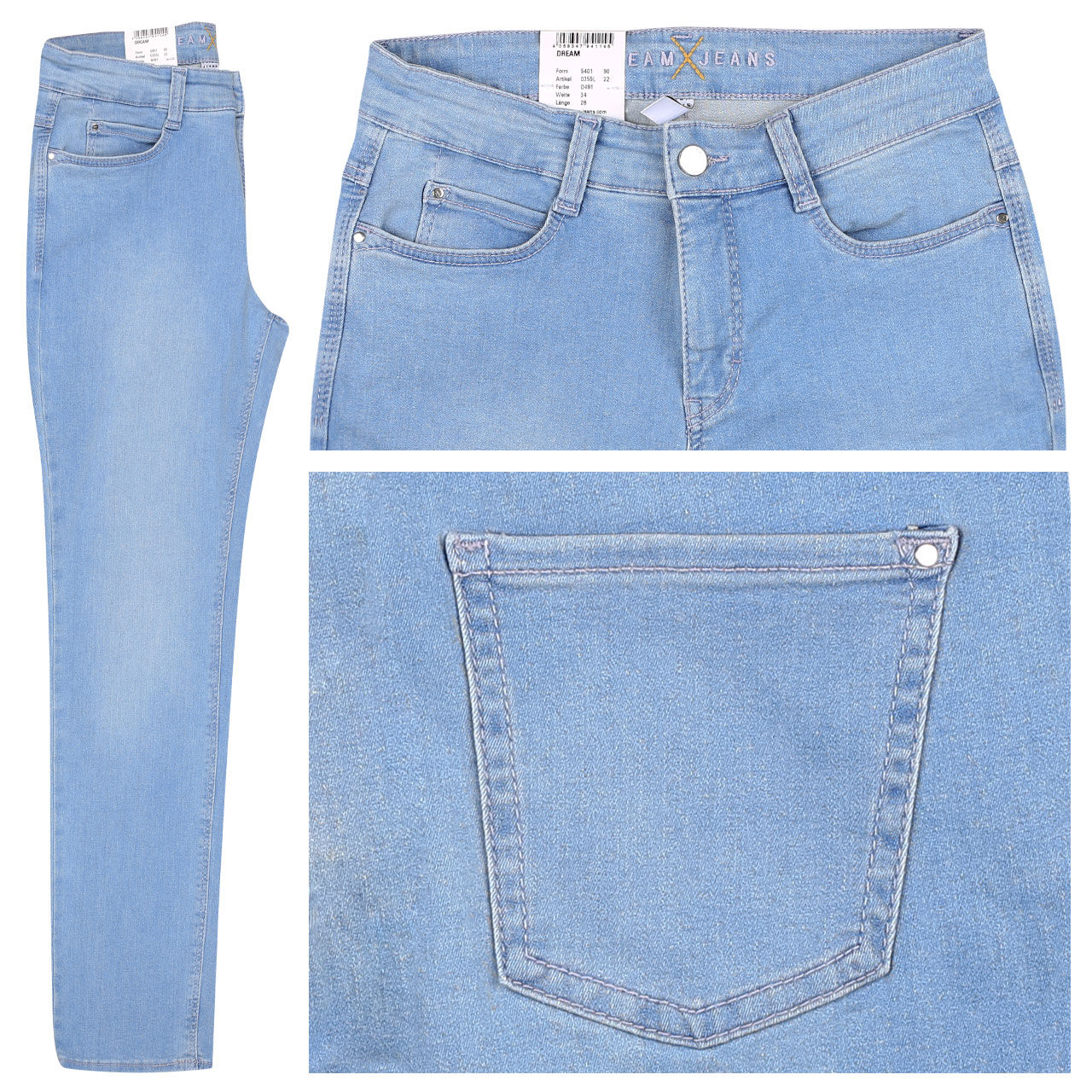 MAC Jeans Dream für Damen in Hellblau verwaschen, FarbNr.: D491