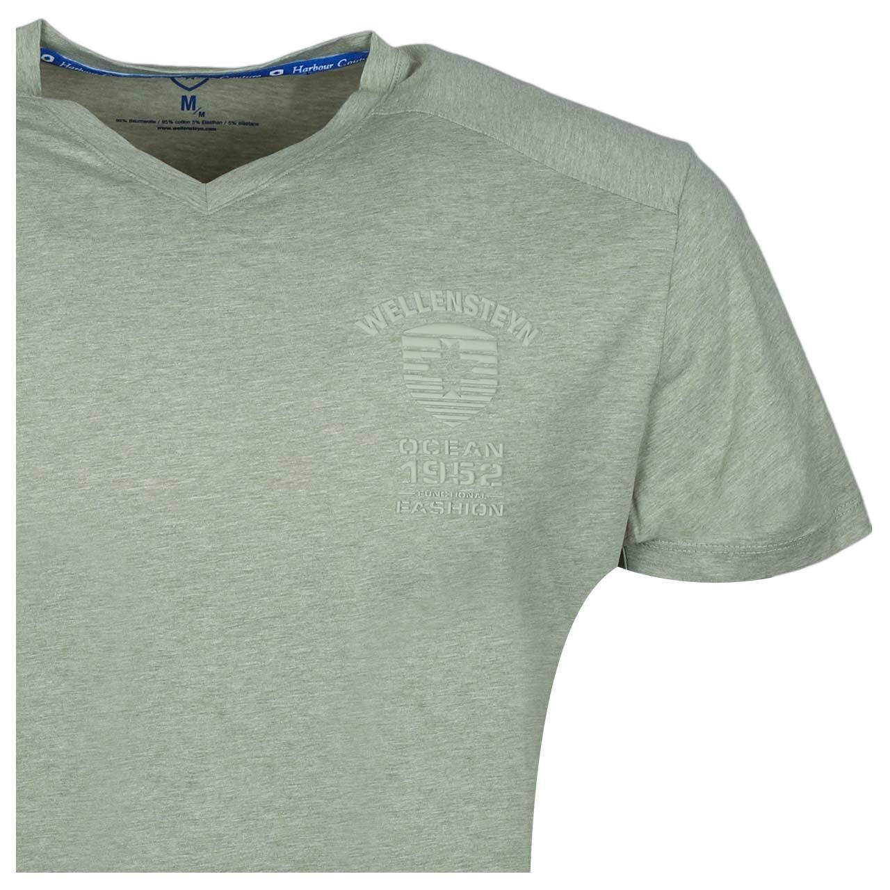 Herren T-Shirt von Wellensteyn in Grün meliert, detaillierte Vorderansicht