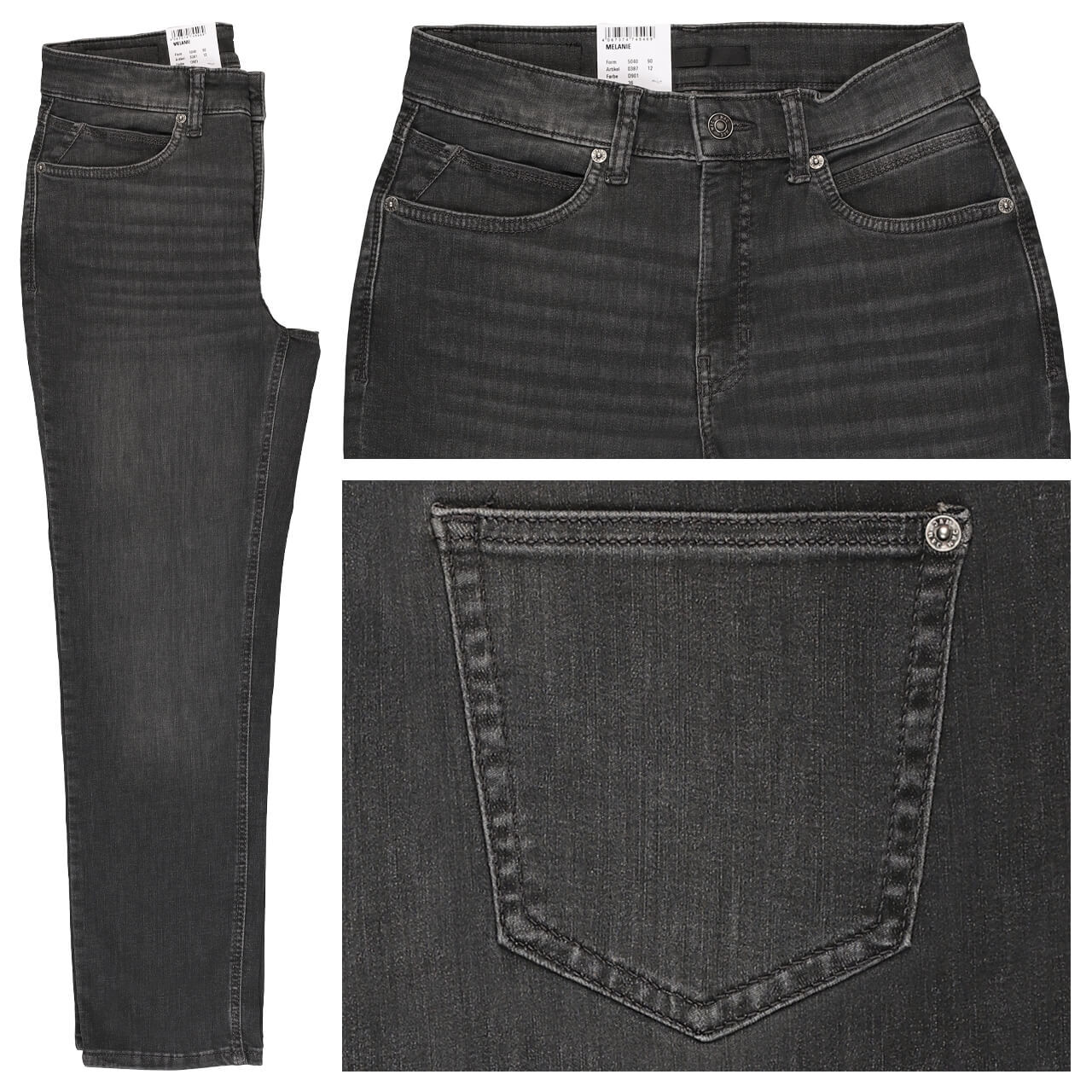 MAC Melanie Jeans black rinse washed