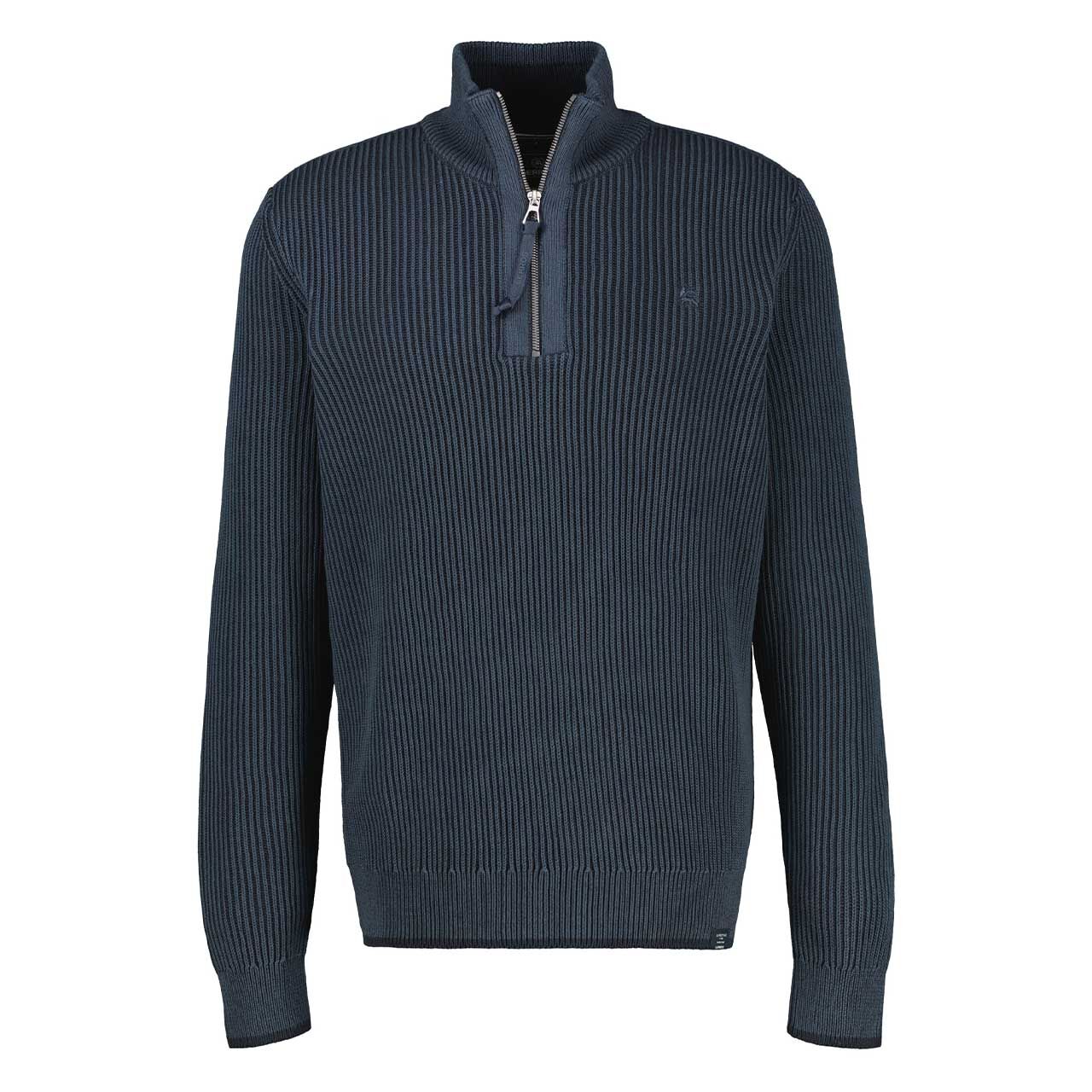 Lerros Herren Pullover Troyer classic navy knit structured