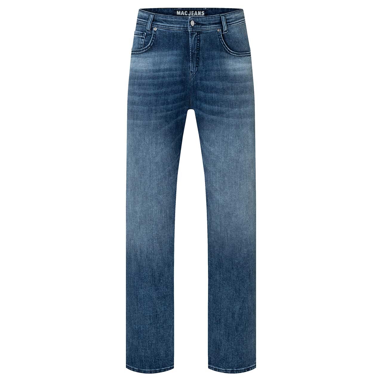 Herrenjeans Rick von MAC in Blau verwaschen, Vorderansicht