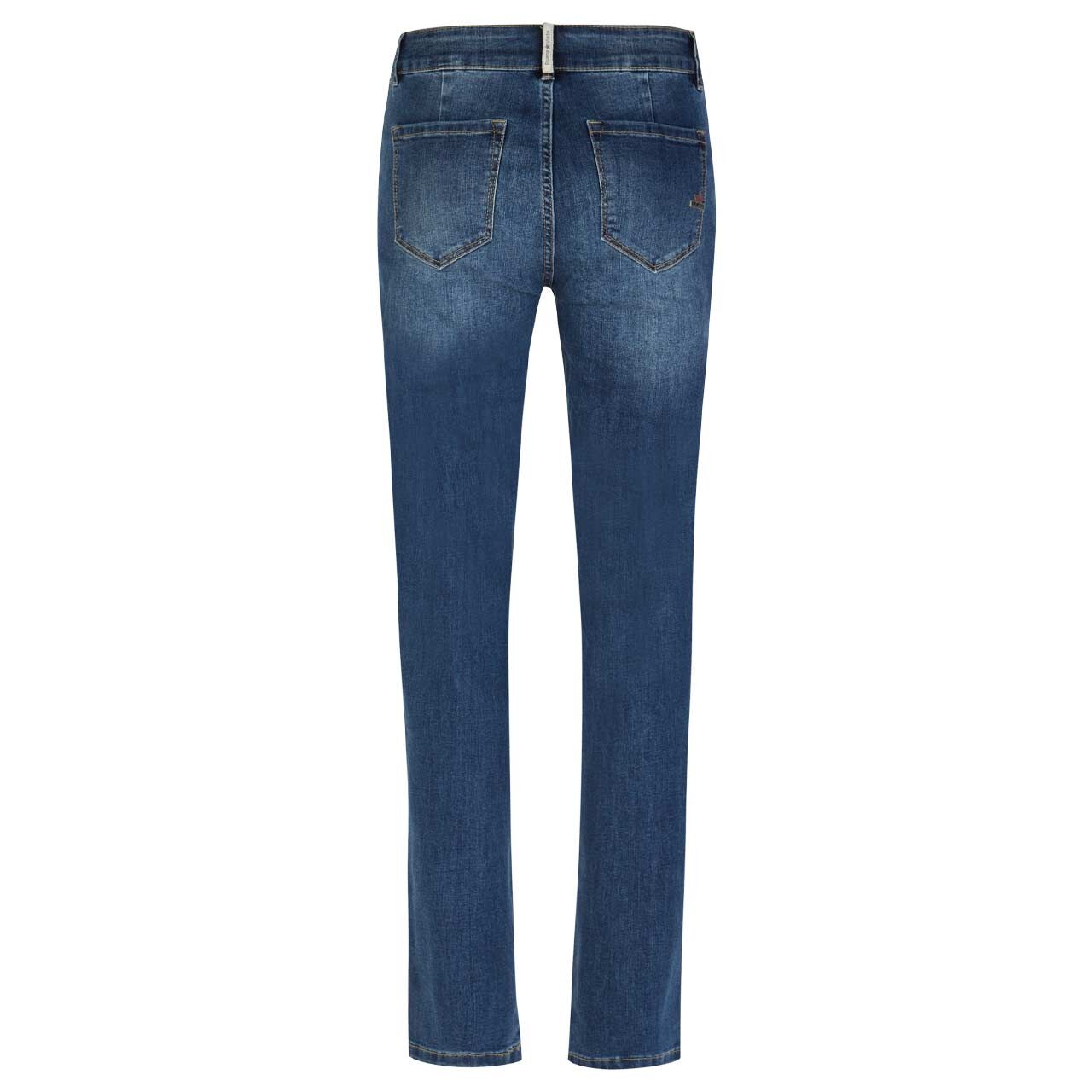 Damenjeans Stella-Zip Stretch Denim von Buena Vista in Dunkelblau verwaschen, Rückansicht