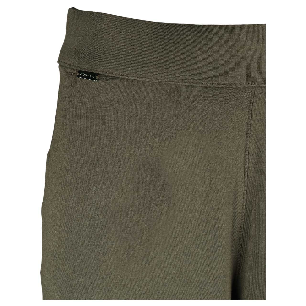Stretch Damen 7/8 Hose Emee Wide Leg von Street One in Braun, Detailansicht vorne