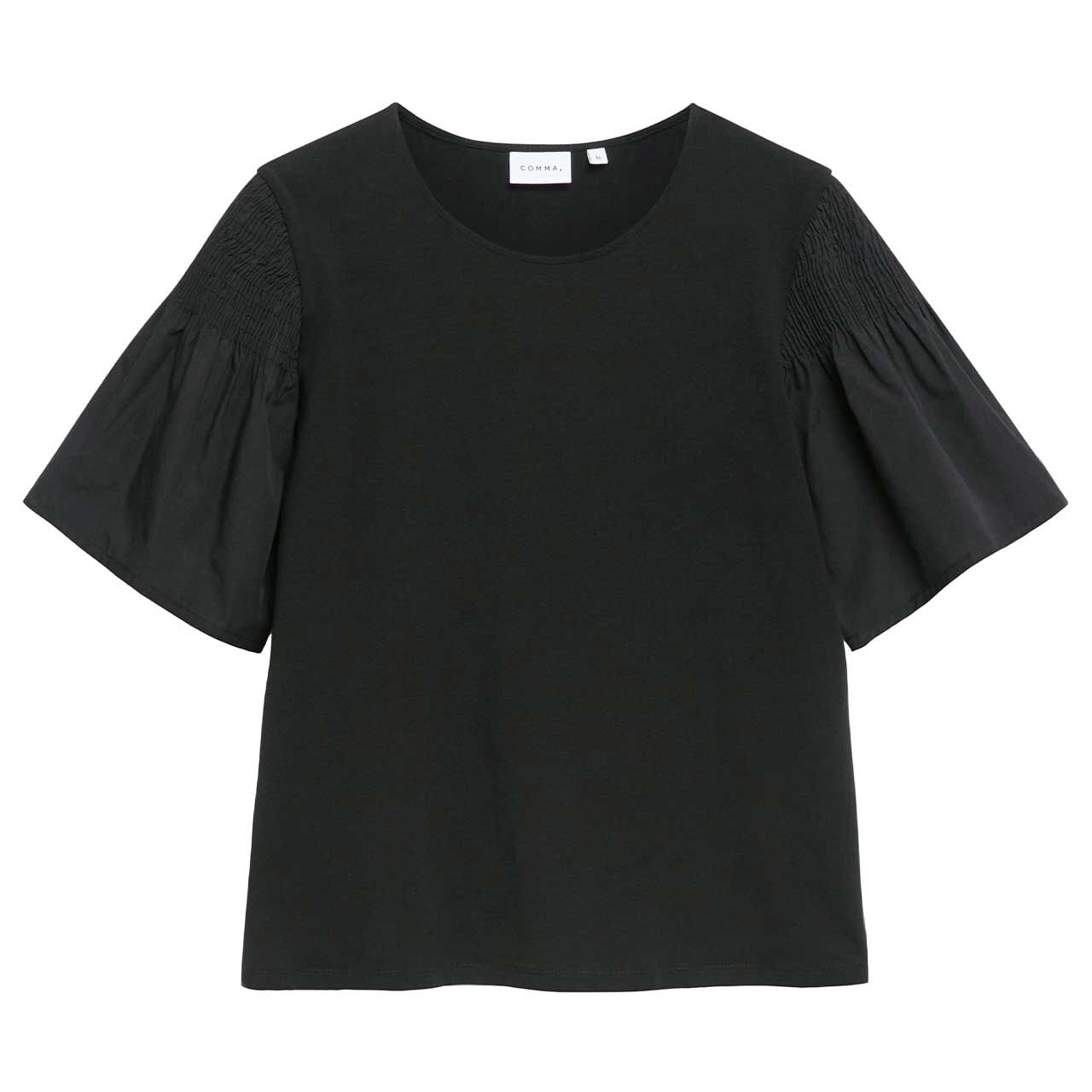 Comma Damen T-Shirt black sleeves