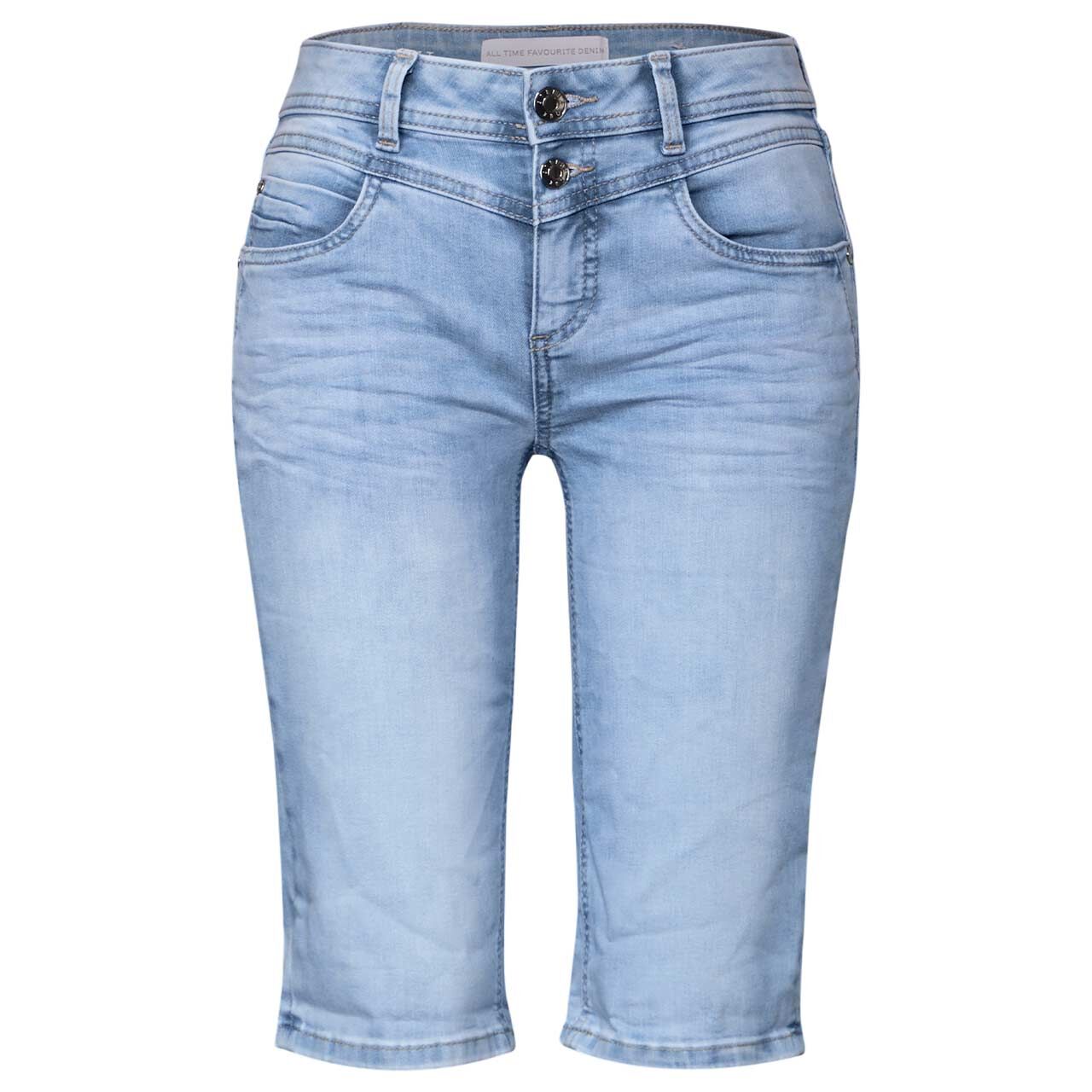 Street One Jane Jeans Bermuda light blue random washed Street One Jane Jeans Bermuda light blue random washed