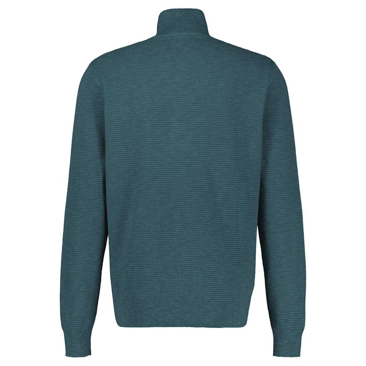 Herren Pullover Troyer von Lerros in Dunkelgrün, Rückansicht
