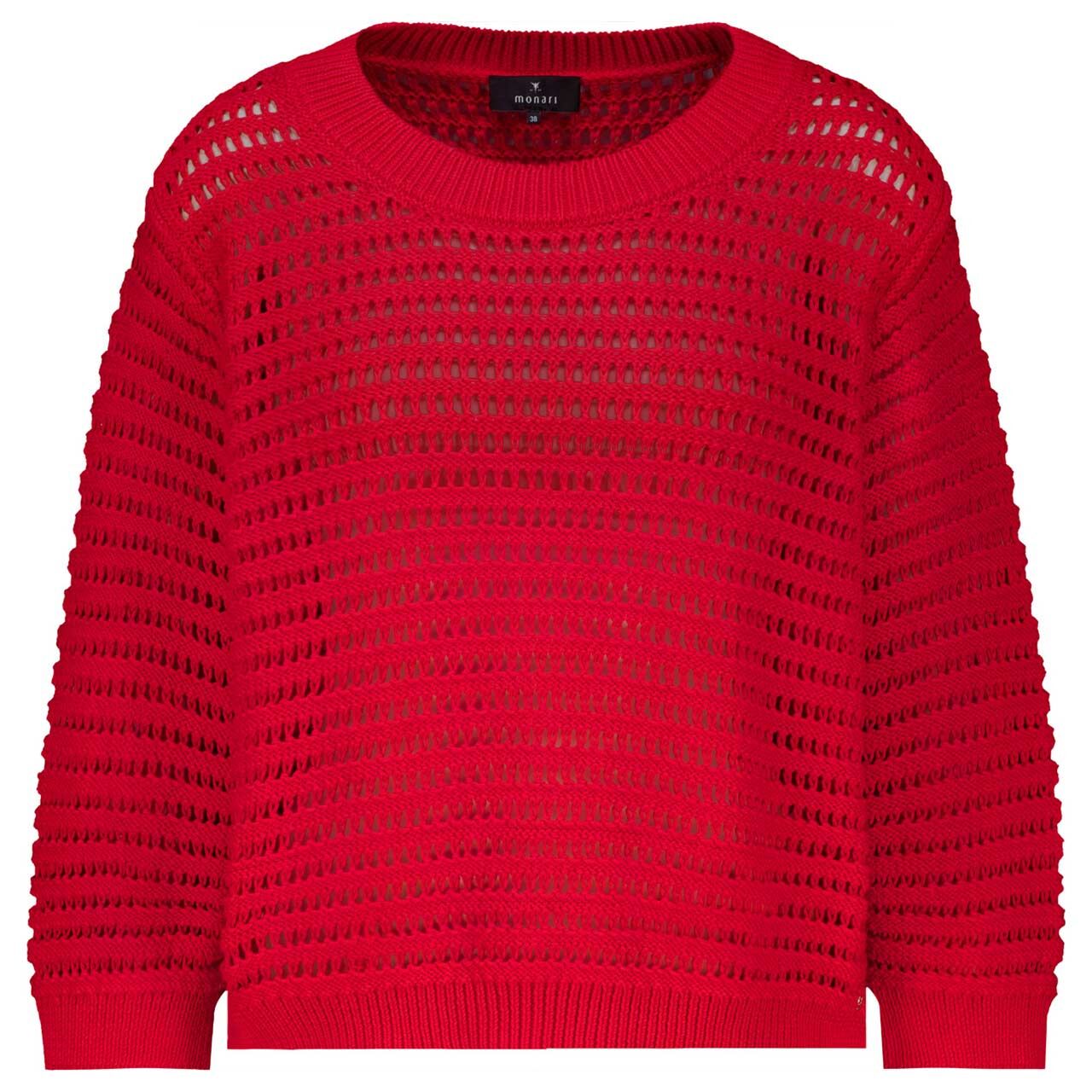 Monari Damen 3/4 Arm Pullover coral red