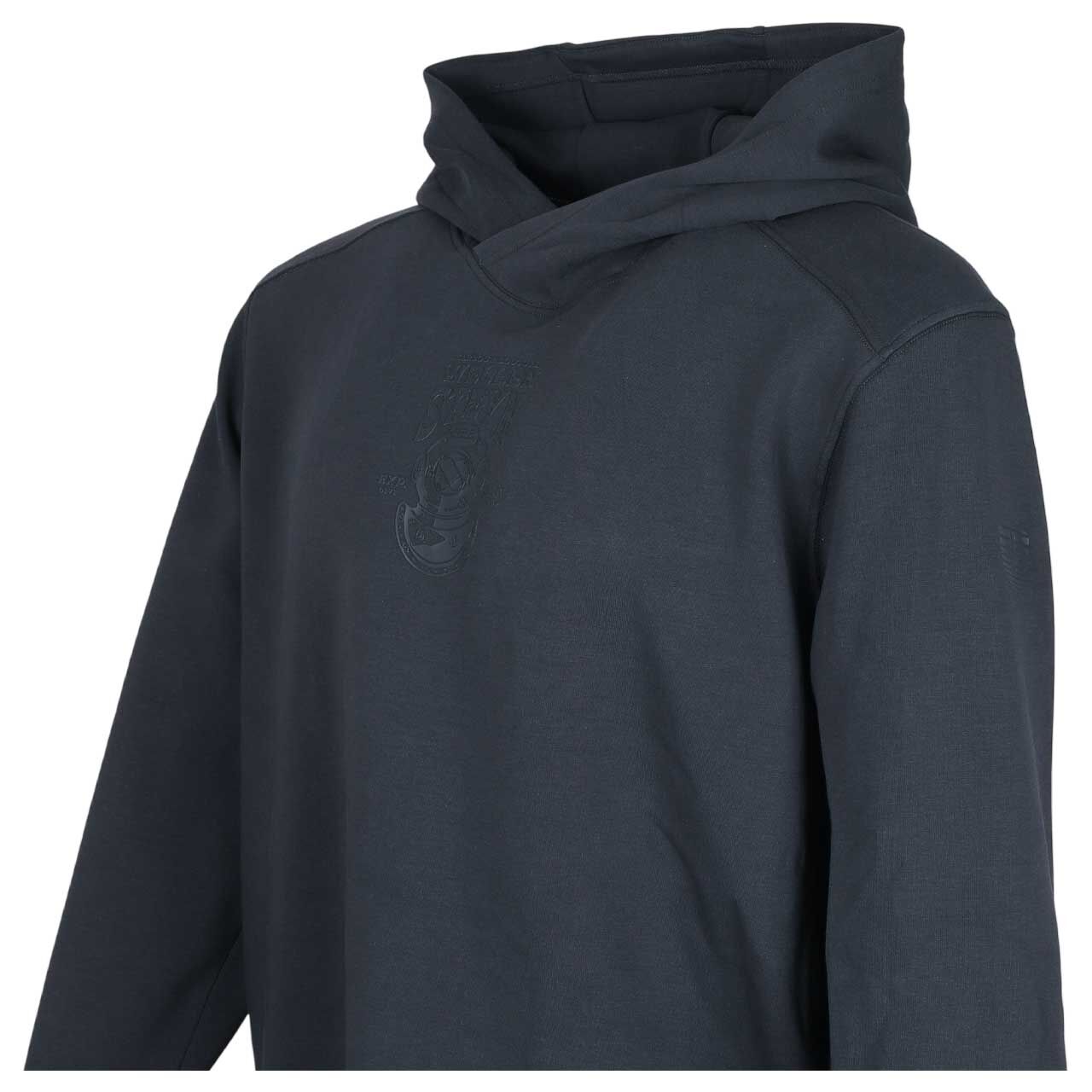 Herren Hoodie Sweatshirt Parcour Hoodie Men von Wellensteyn in Dunkelblau mit Print, detaillierte Seitenansicht