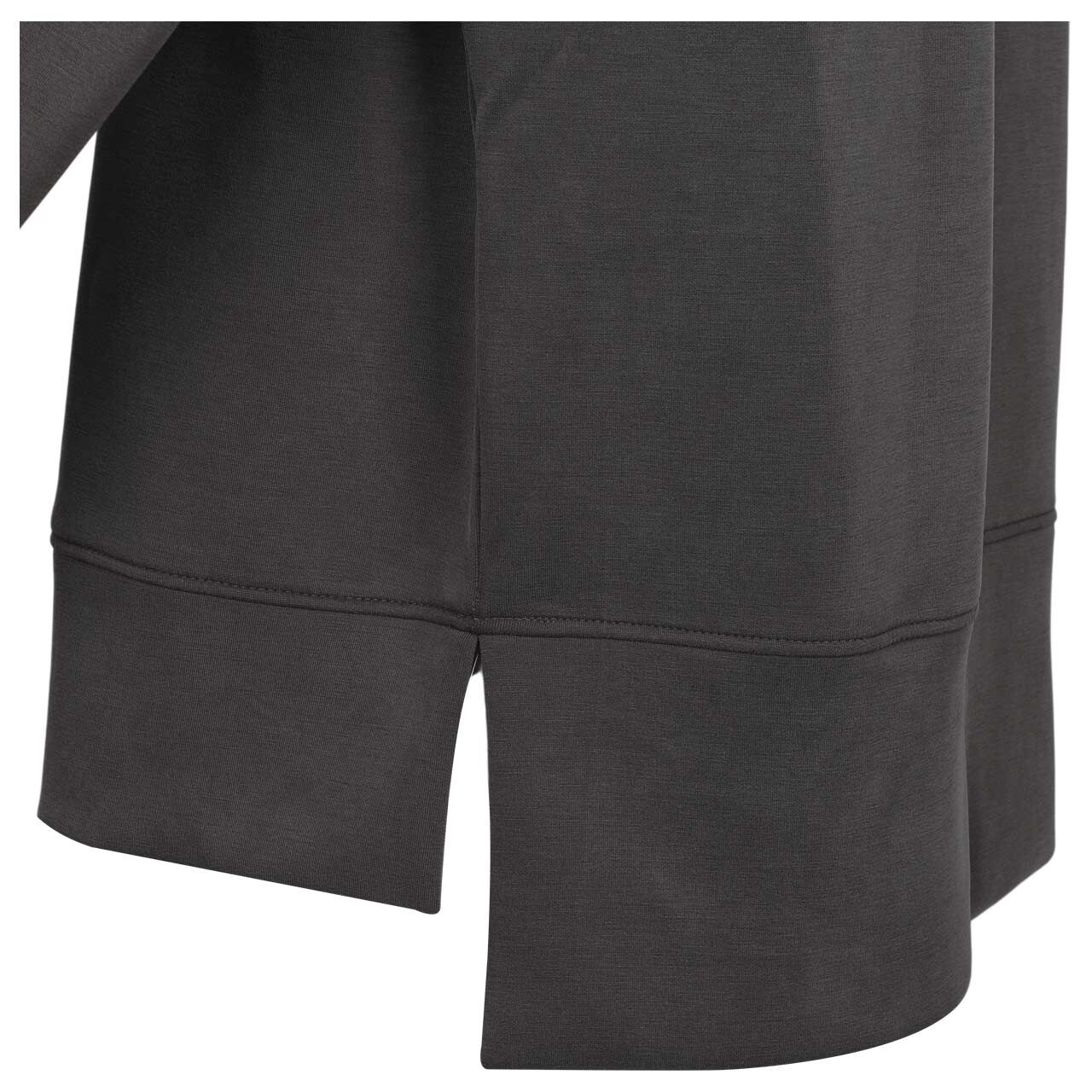 Damen Sweatshirt von Comma in Dunkelbraun, Detailansicht Saum