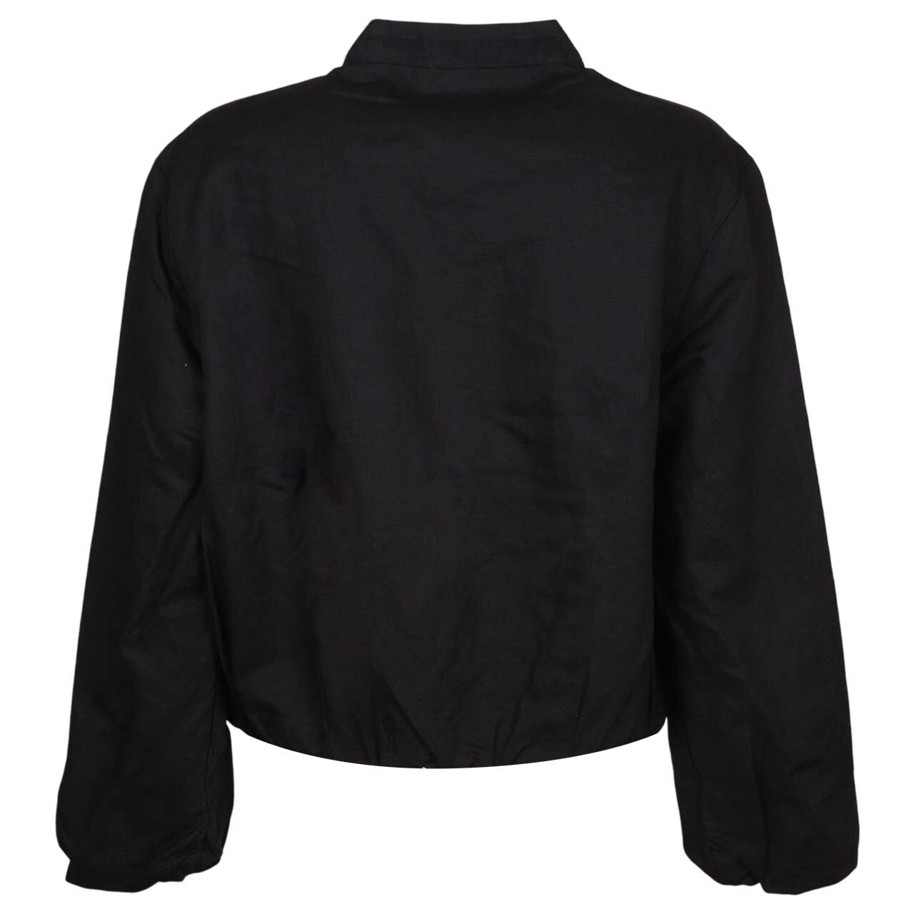 Damen Leinen Jacke Boxy von s.Oliver in Schwarz, Rückansicht