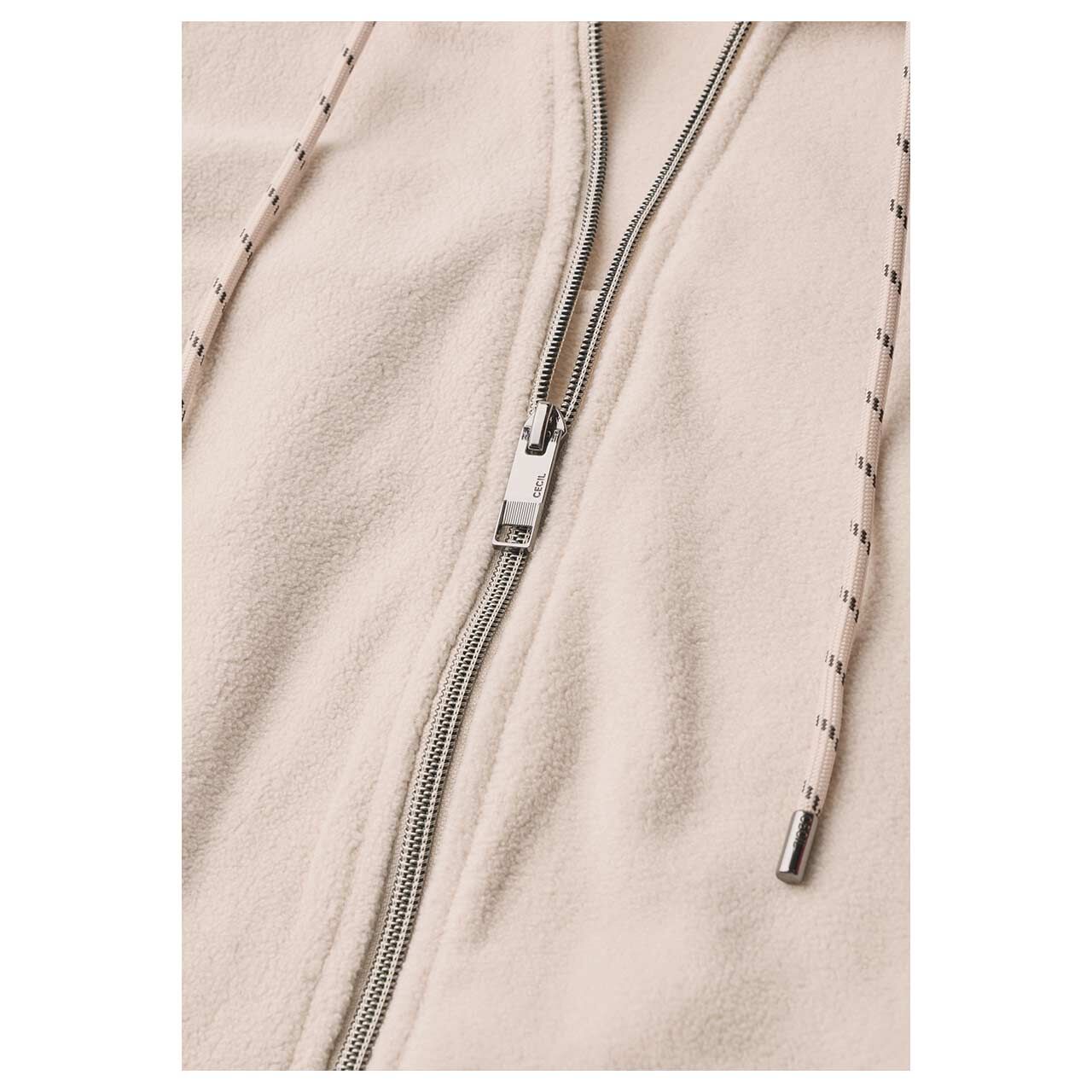 Cecil Damen Fleece Jacke Hoodie Jacket cashmere beige