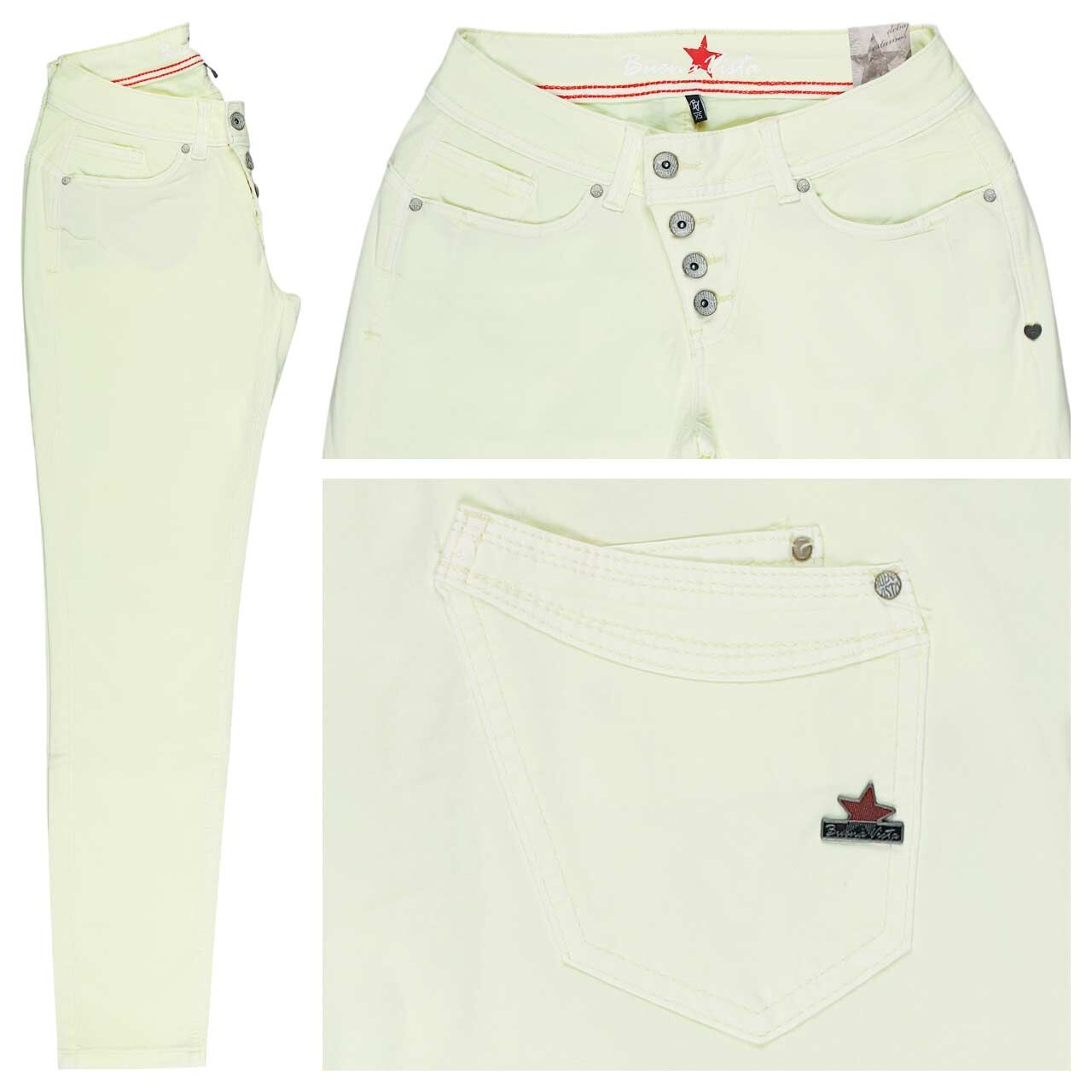 Buena Vista Malibu Cropped Summer Stretch Twill Ankle Baumwollhose buttermilk