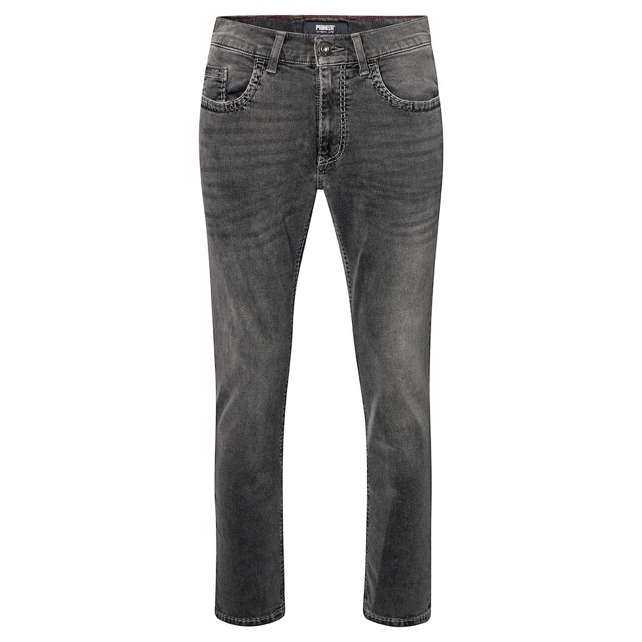 Herren Jeans Rando Megaflex von Pioneer in Dunkelgrau angewaschen, Vorderansicht