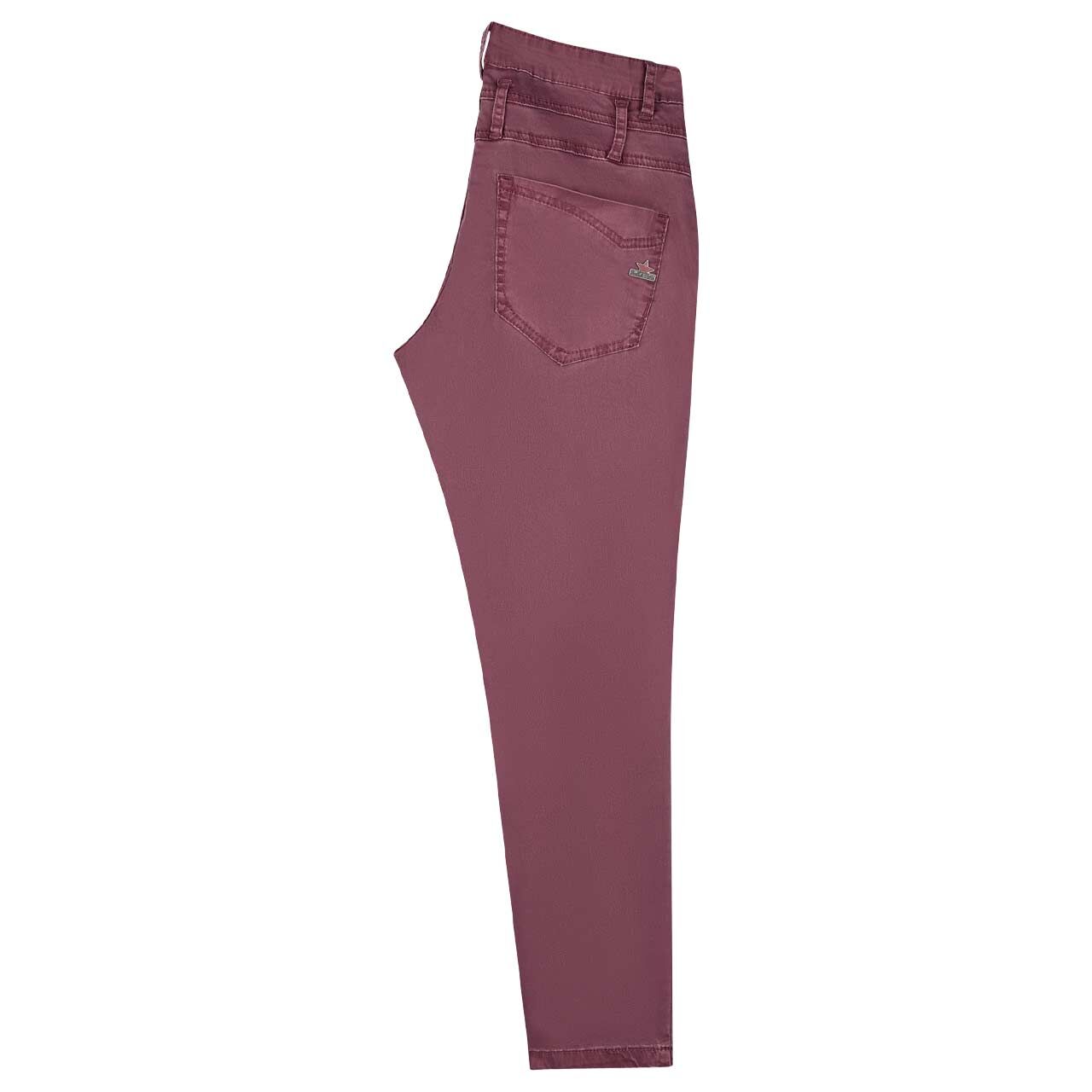 Damen Baumwollhose Florida-Z 7/8 Stretch Twill von Buena Vista in Burgunderrot, Seitenansicht