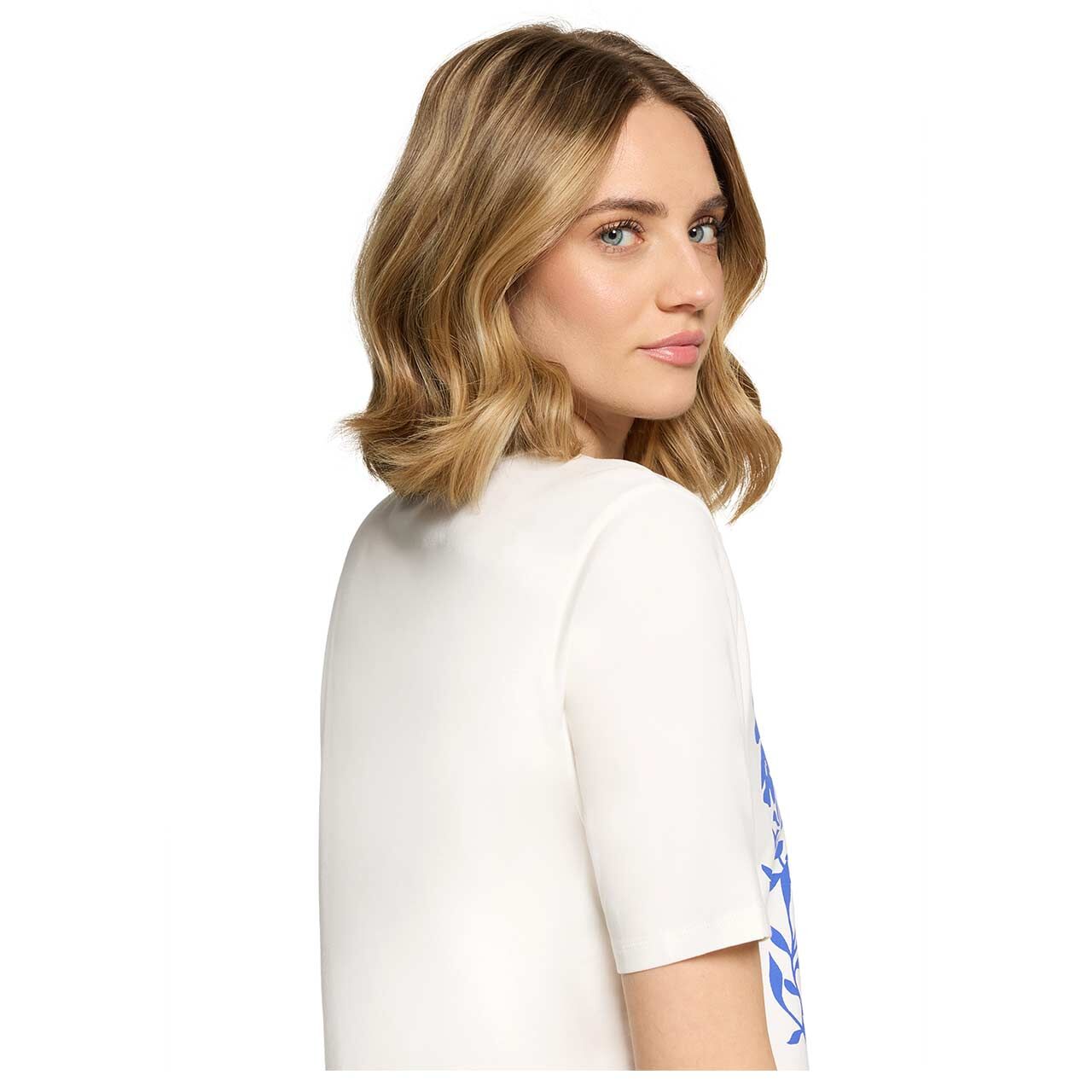 Betty Barclay Damen T-Shirt patch cream blue print