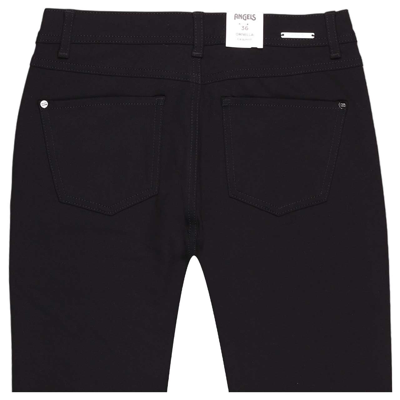 Damen 7/8 Hose Ornella von Angels in Schwarz, detaillierte Rückansicht