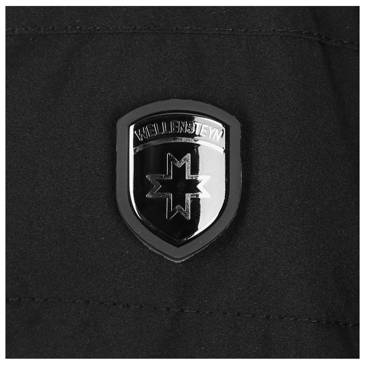 wellensteyn-jacke-moleculemen-black-detail Herren Jacke Molecule/MOL Men von Wellensteyn in Schwarz, Logo