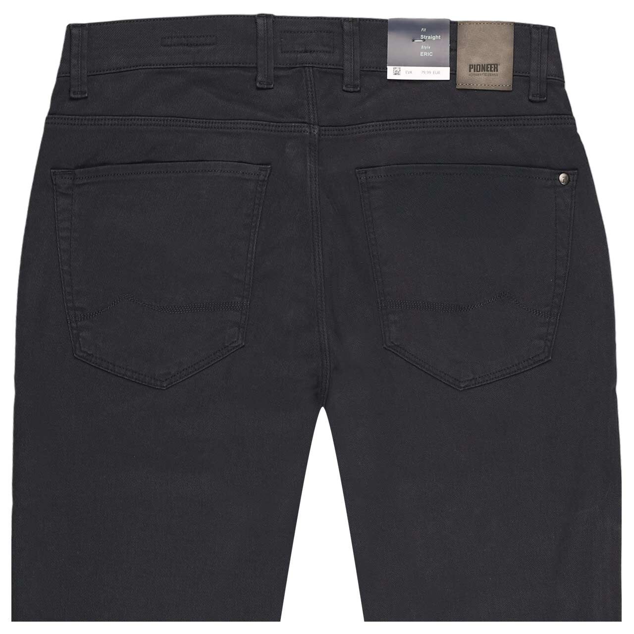 Stretch Herren Baumwollhose Eric Megaflex in Dunkelblau von Pioneer, detaillierte Rückansicht