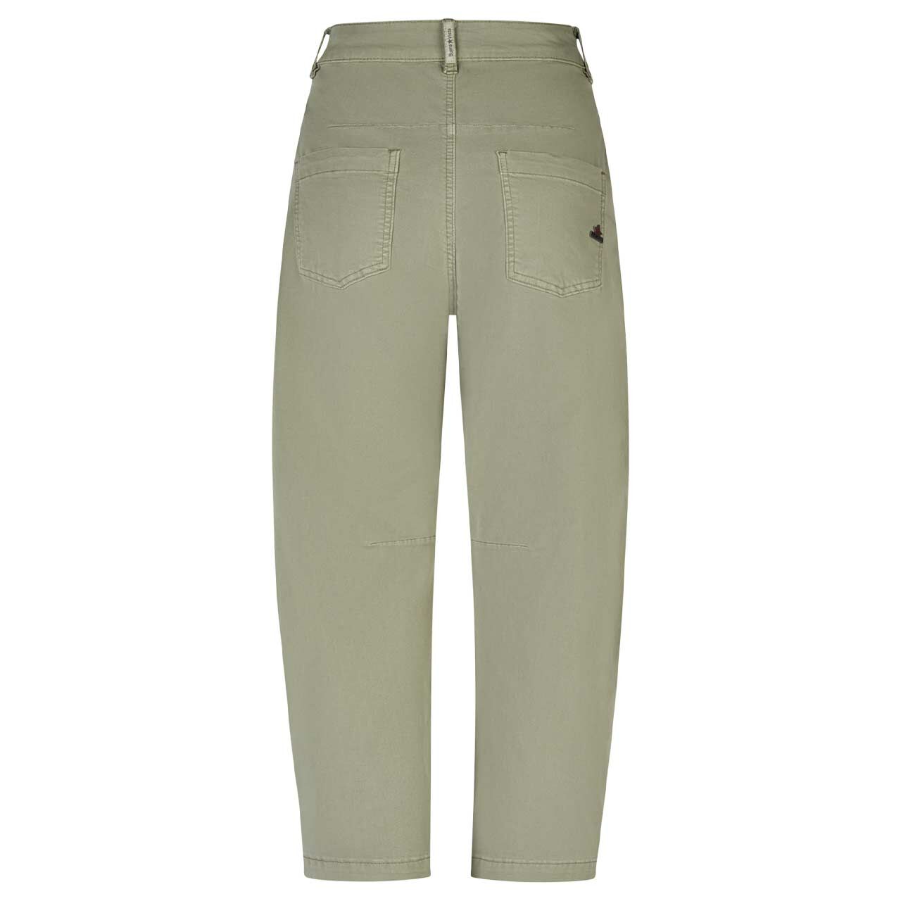 Damen Baumwollhose Barrel 7/8 Summer Twill von Buena Vista in Salbeigrün, Rückansicht